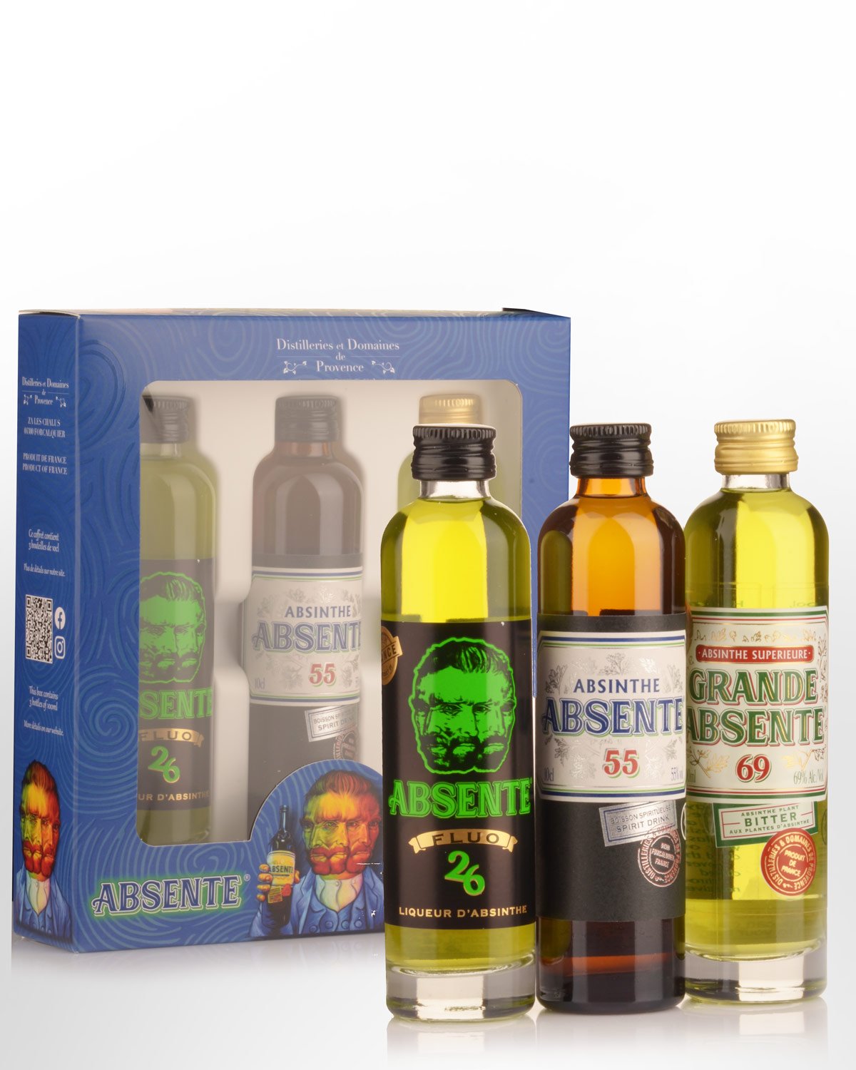 Distilleries de Provence Absente Absinthe Trio Gift Pack (3 x 100ml)