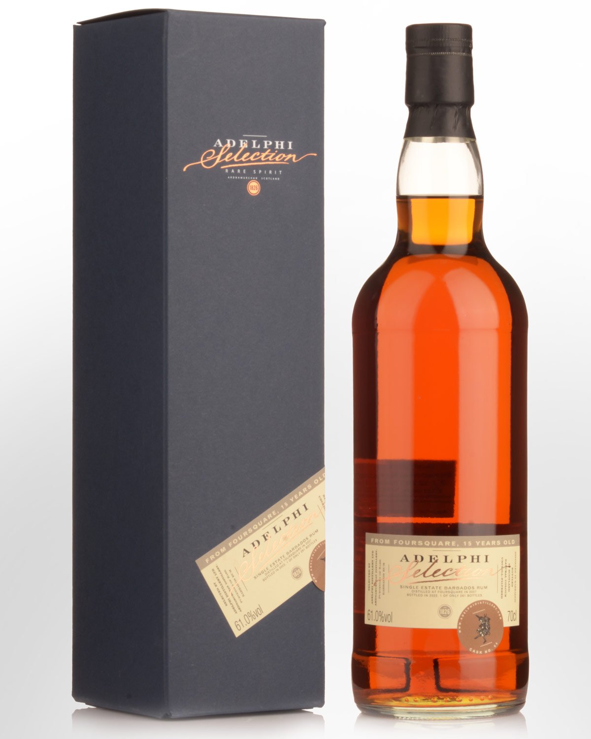 2007 Adelphi Foursquare Single Cask 15 Year Old Cask Strength Rum (700ml)