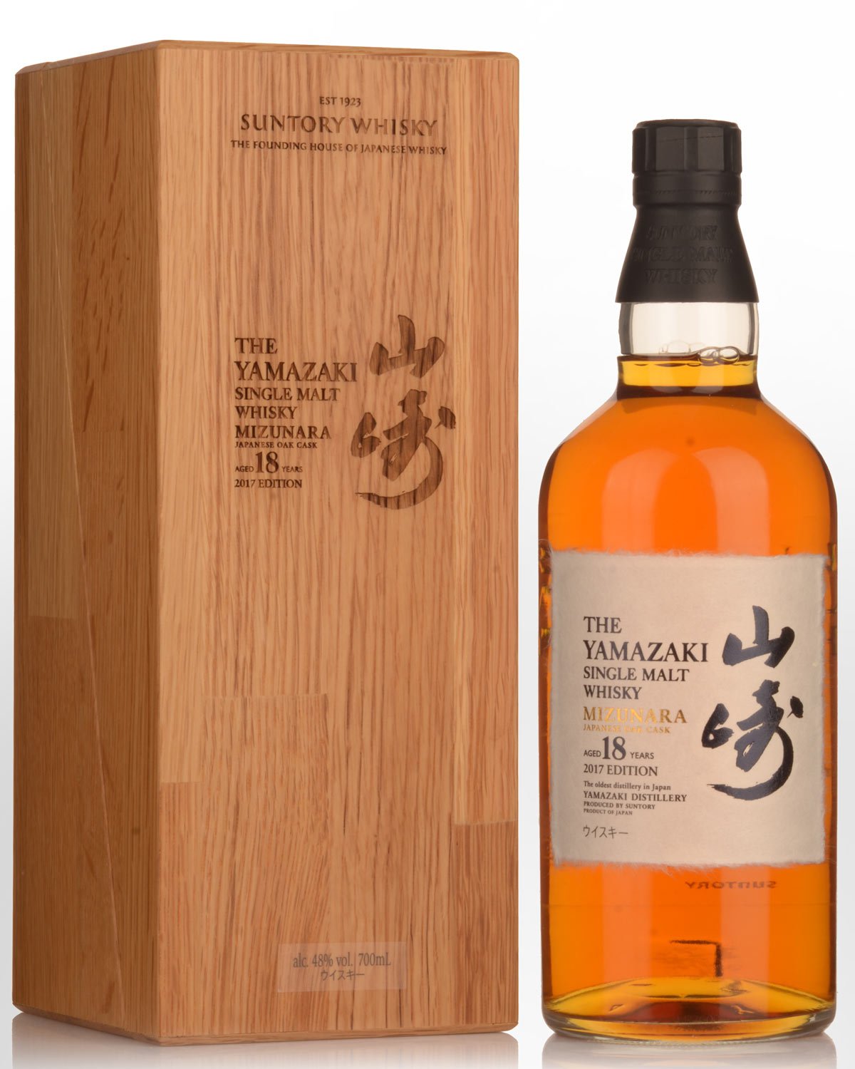 Suntory Yamazaki Mizunara Oak Cask 18 Year Old Single Malt Japanese Whisky (700ml) - 2017 Edition