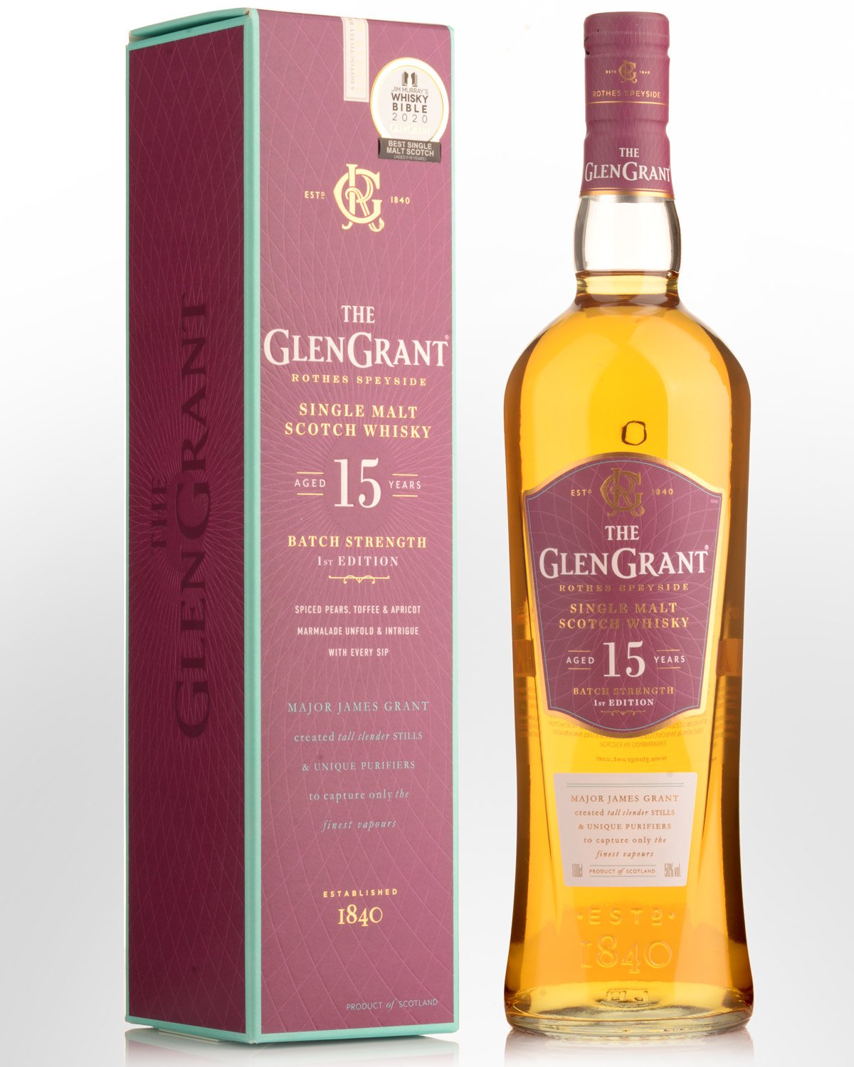 Glen Grant Batch Strength 15 Year Old Single Malt Scotch Whisky (1000ml) - First Edition