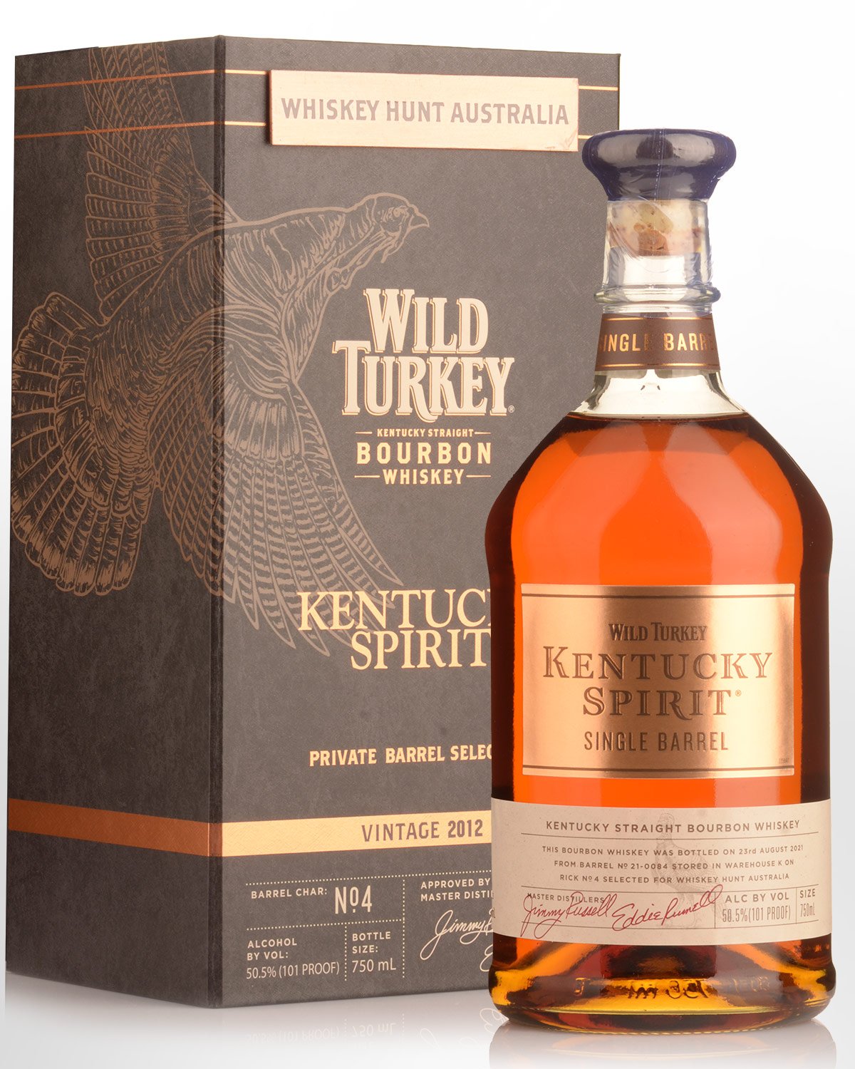 2012 Wild Turkey Kentucky Spirit Private Barrel Selection Bourbon Whiskey (750ml) - Whiskey Hunt Australia Selection