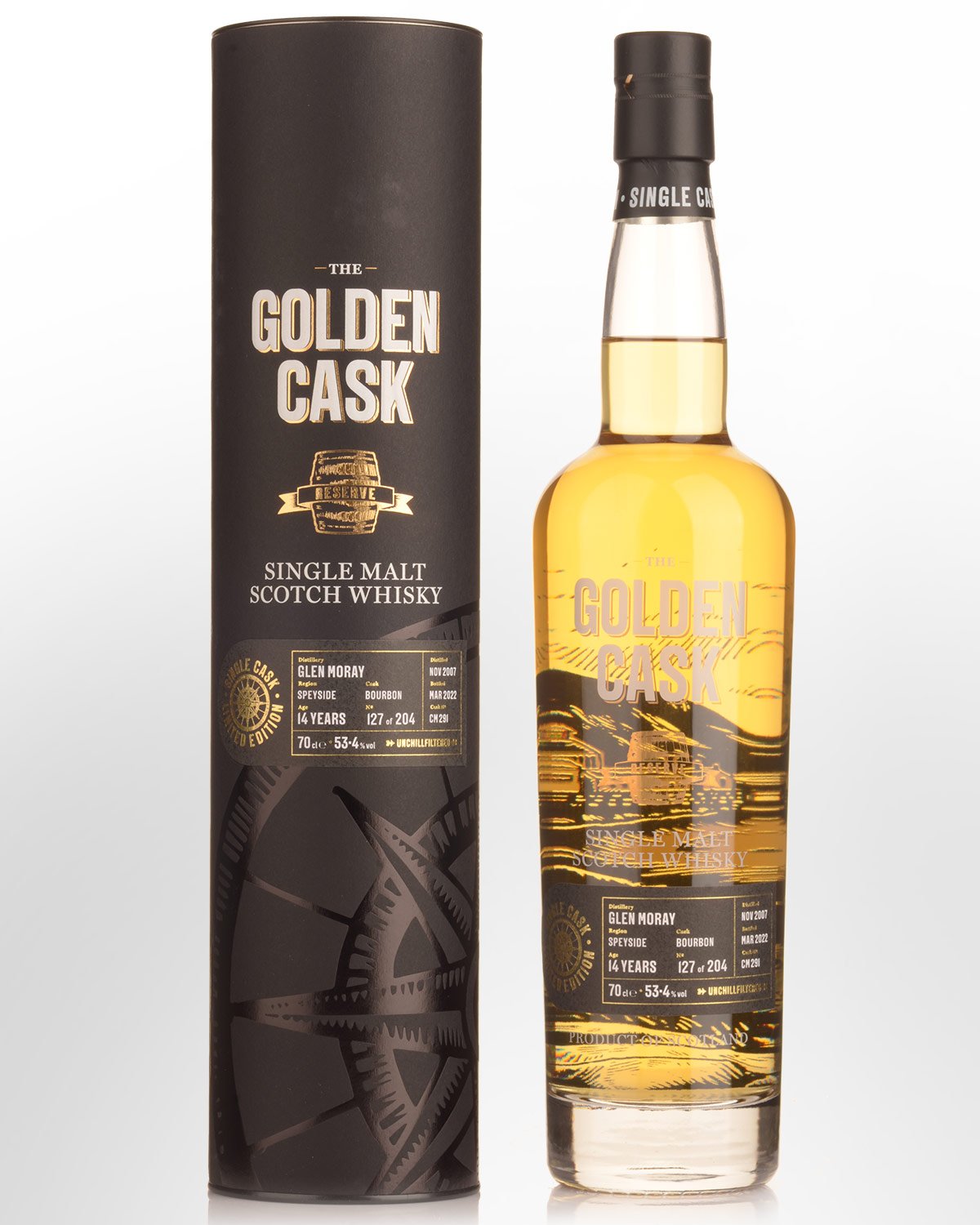 2007 House of MacDuff The Golden Cask Glen Moray 14 Year Old Cask Strength Single Malt Scotch Whisky (700ml)