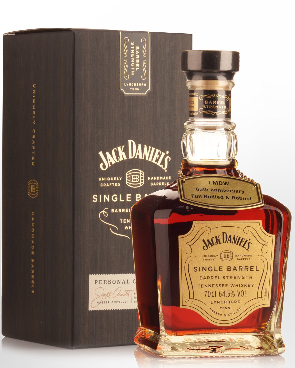 Jack Daniels Single Barrel Barrel Strength LMDW 65th Anniversary Full Bodied & Robust Tennessee Whiskey (700ml) - 64.5%