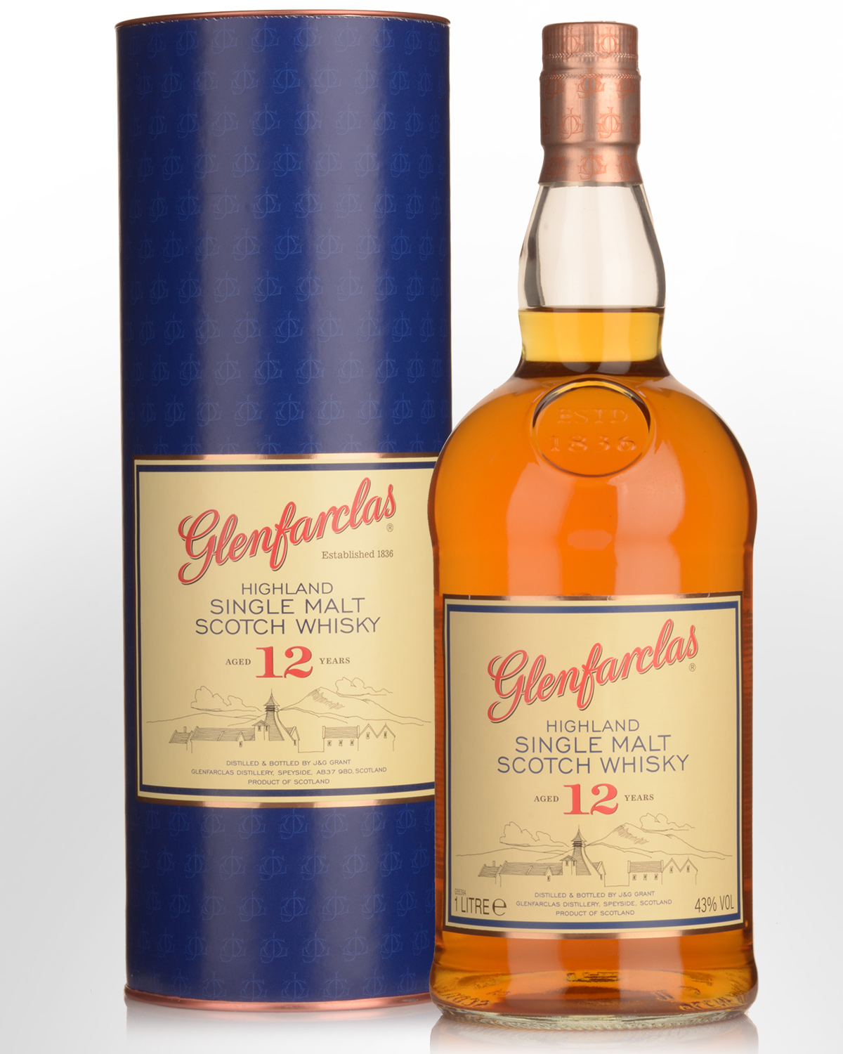 Glenfarclas 12 Year Old Single Malt Scotch Whisky (1000ml)