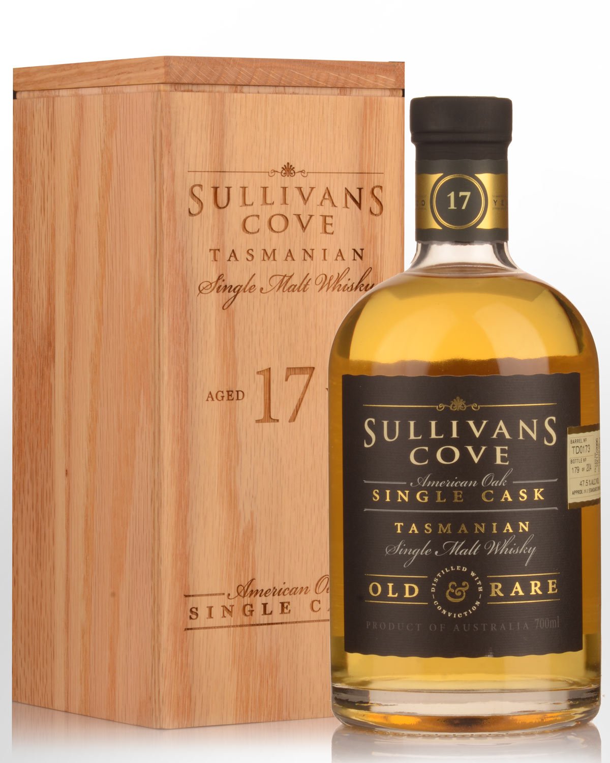 Sullivans Cove Single Cask TD0173 American Oak 17 Year Old Single Malt Australian Whisky (700ml)