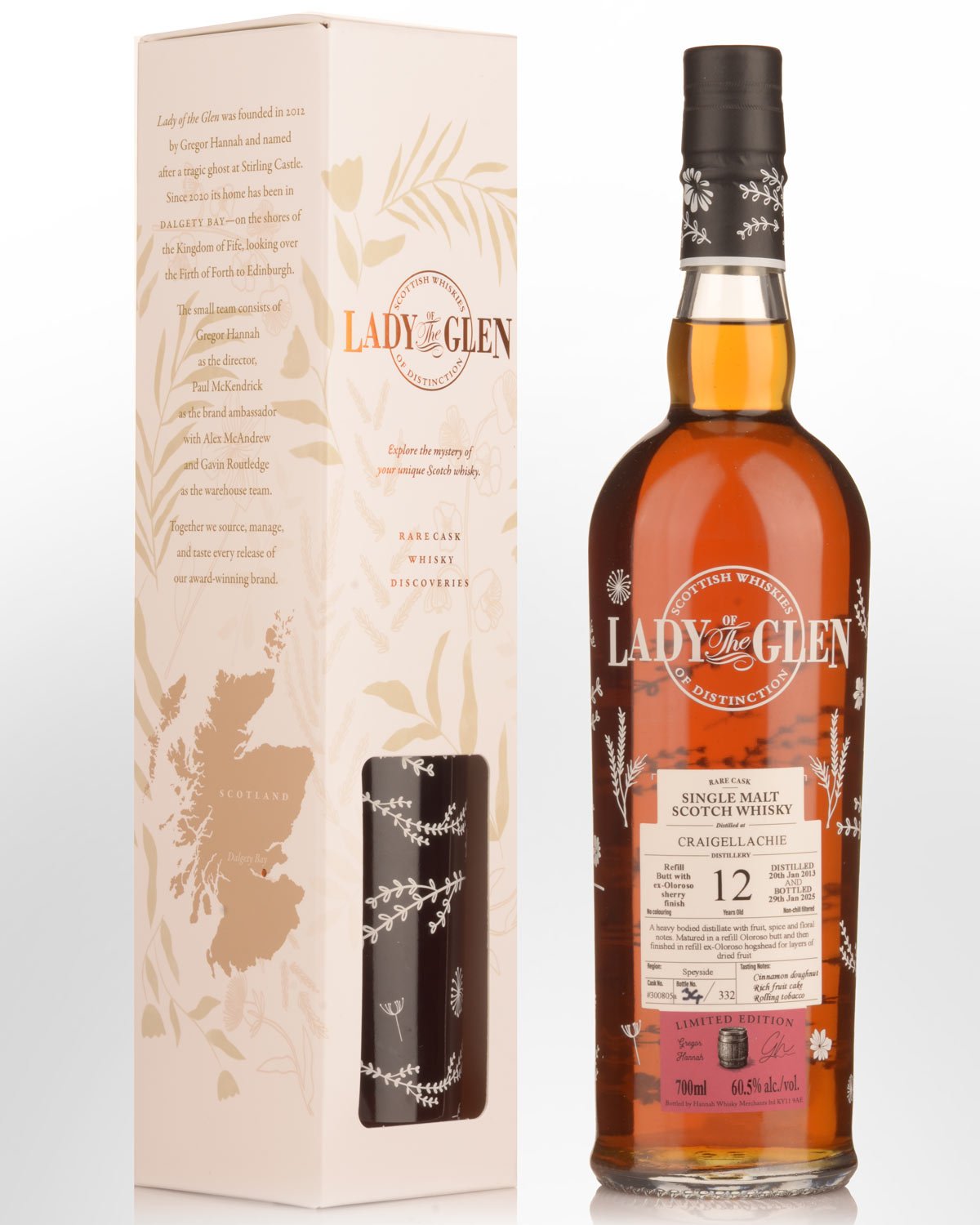 2013 Lady of the Glen Craigellachie Single Cask #300805a 12 Year Old Cask Strength Single Malt Scotch Whisky (700ml)