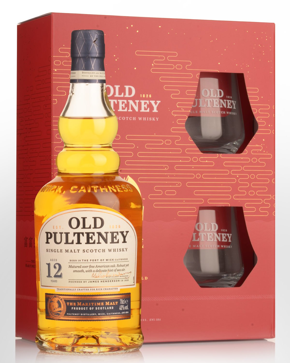 Old Pulteney 12 Year Old Chinese New Year Gift Pack Single Malt Scotch Whisky (700ml)