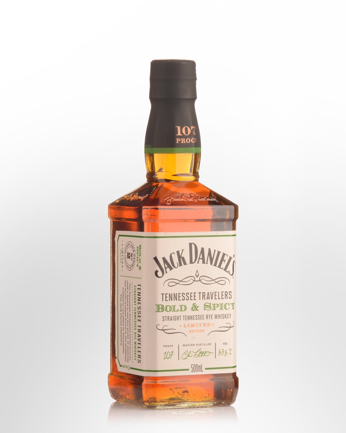 Jack Daniels Tennessee Travelers Bold & Spicy Straight Tennessee Rye Whiskey (500ml)
