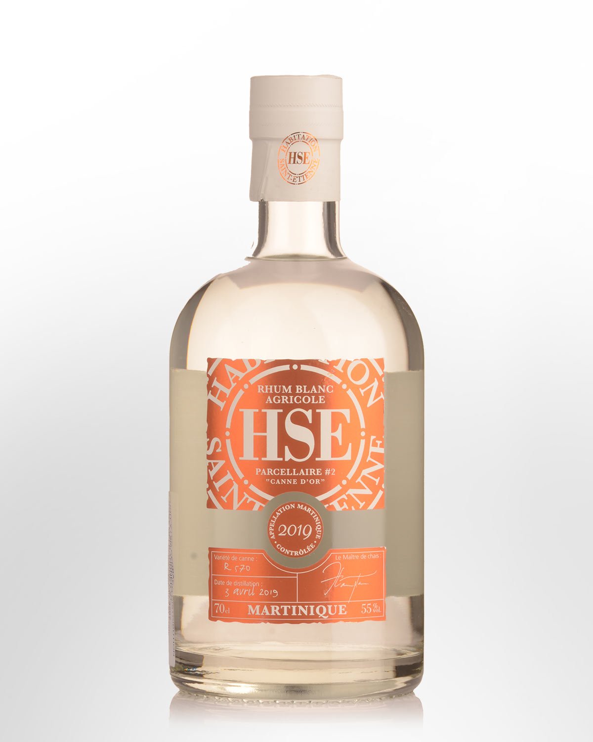 Habitation St Etienne Parcellaire Rhum Blanc Agricole Rum (700ml) - 55%