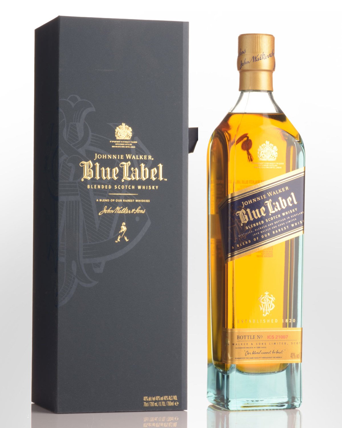 Johnnie Walker Blue Label Blended Scotch Whisky (700ml) - Older Packaging