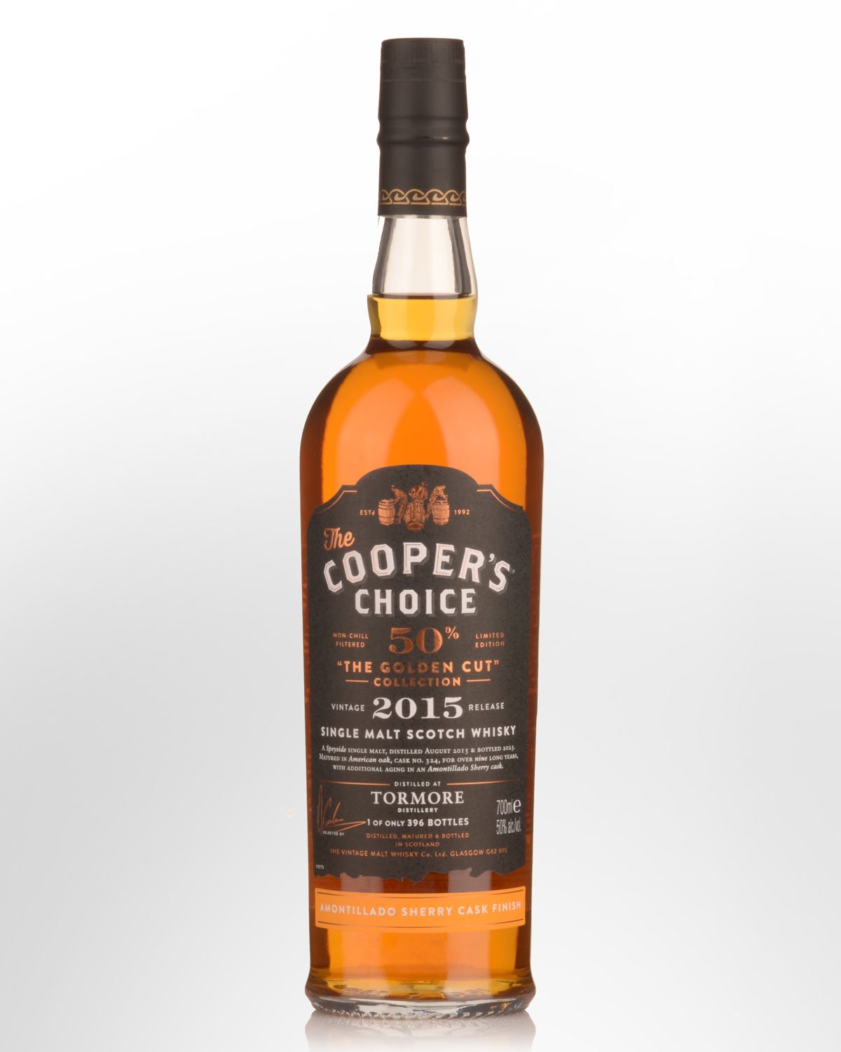 2015 Cooper's Choice The Golden Cut Collection Tormore 9 Year Old Single Malt Scotch Whisky (700ml)