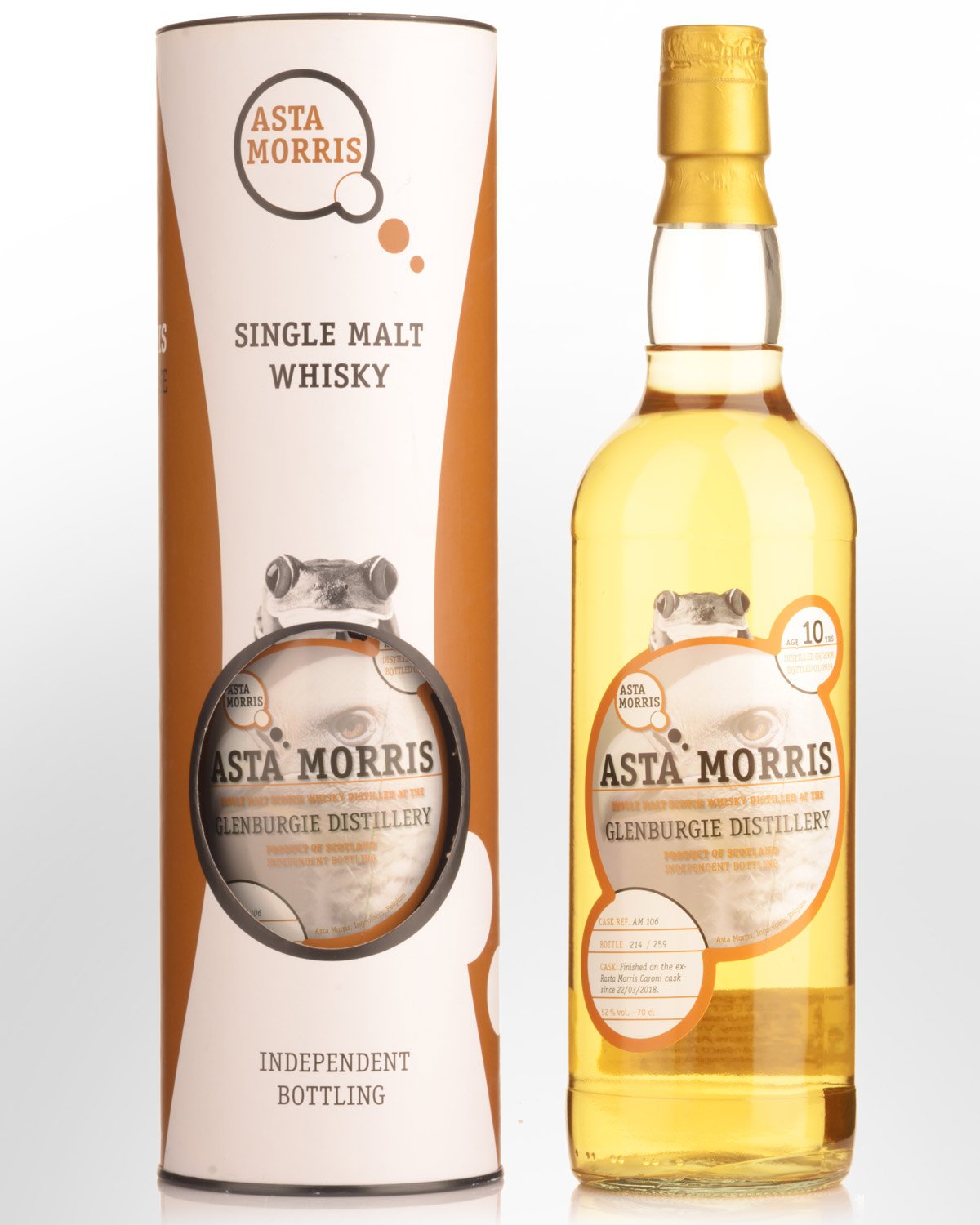 2008 Asta Morris Glenburgie Caroni Rum Finish 10 Year Old Cask Strength Single Malt Scotch Whisky (700ml)