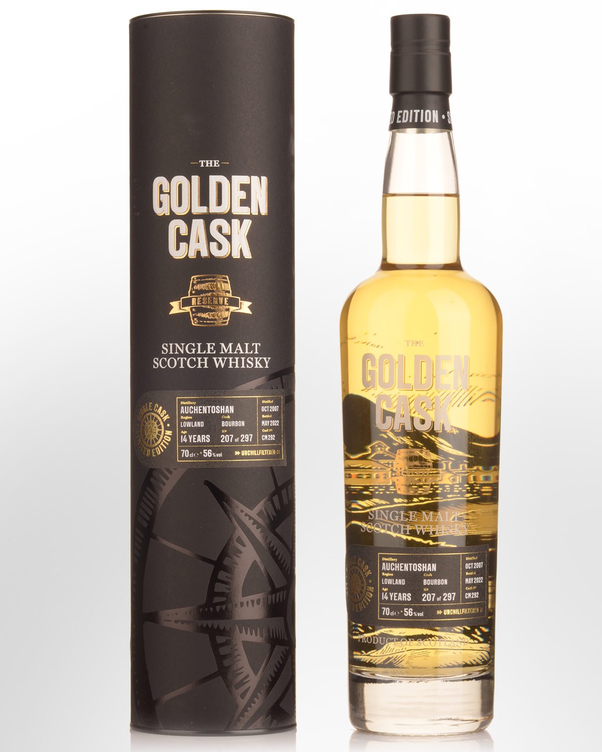 2007 House of MacDuff The Golden Cask Auchentoshan 14 Year Old Cask Strength Single Malt Scotch Whisky (700ml)