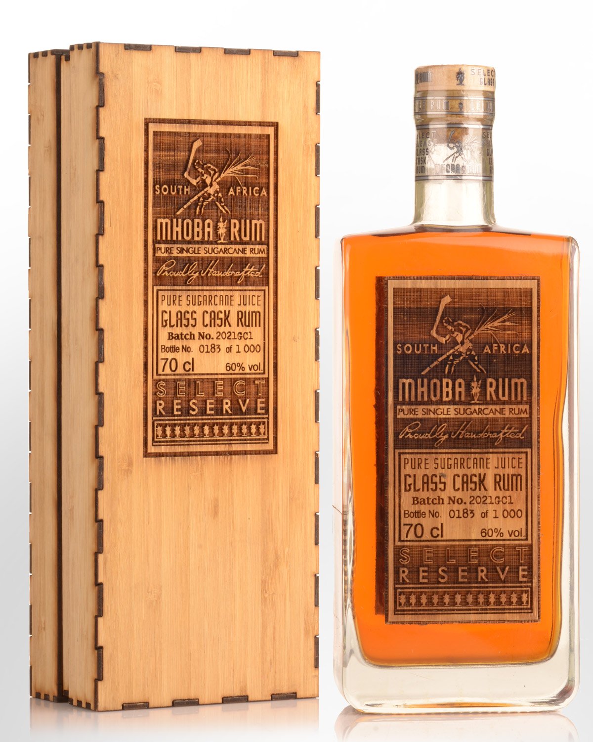 Mhoba Select Reserve Glass Cask 60 South African Rum (700ml)