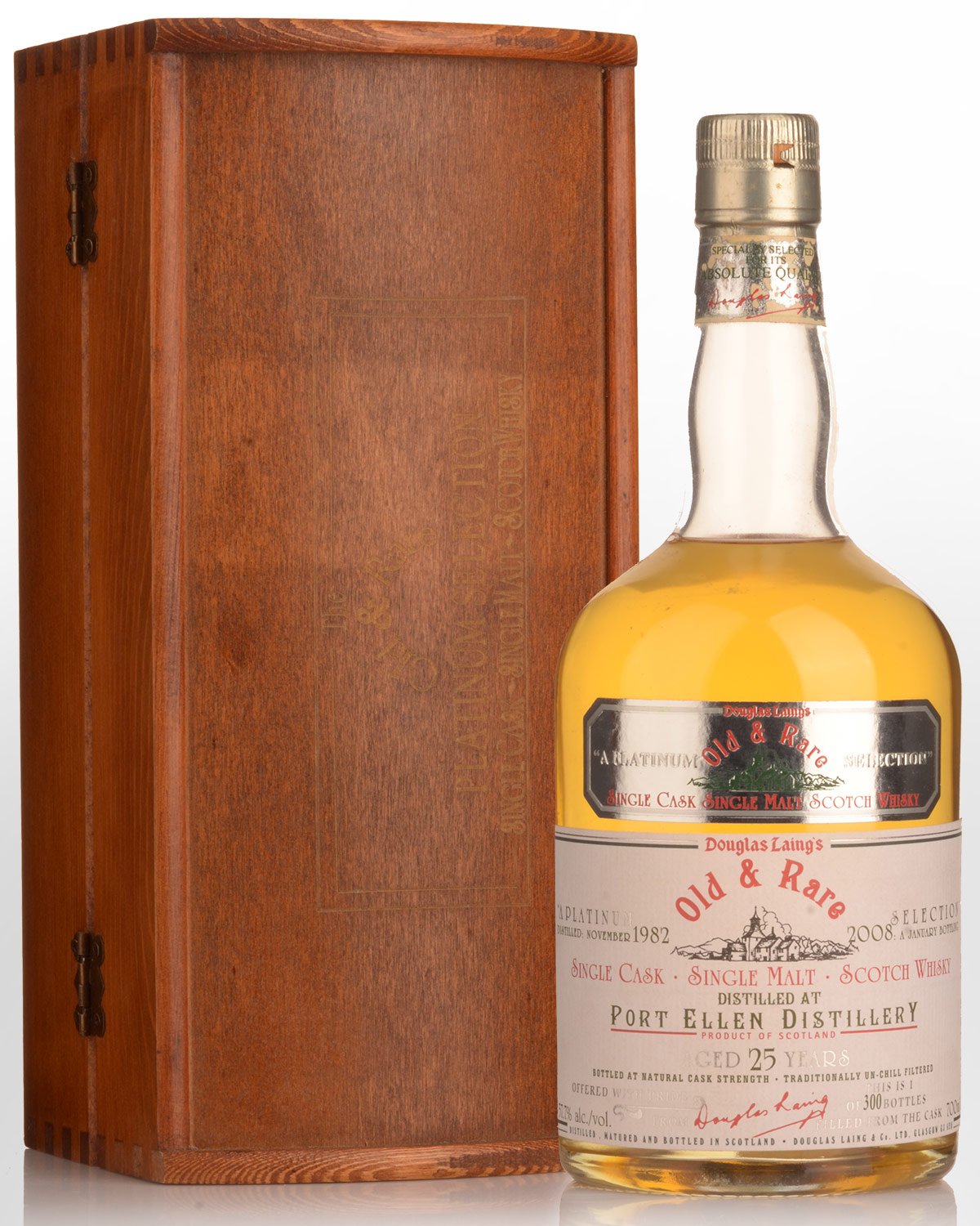 1982 Douglas Laing's Old & Rare Platinum Selection Port Ellen 25 Year old Single Cask Single Malt Scotch Whisky (700ml)