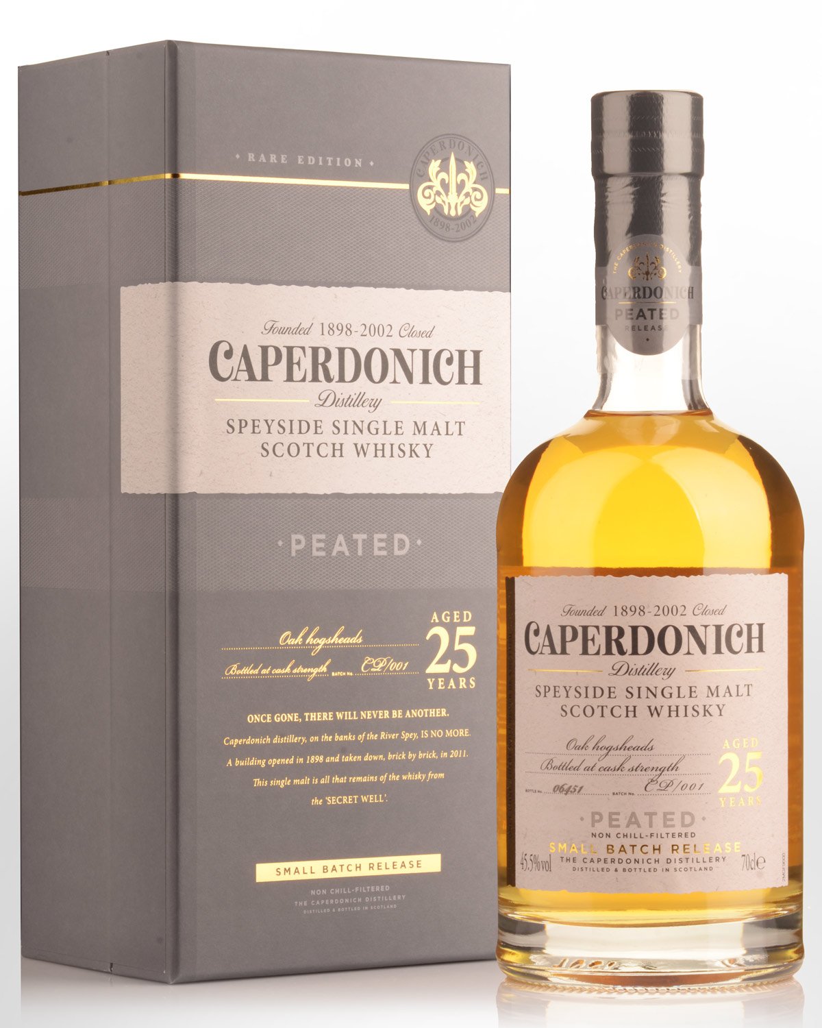 Caperdonich Peated 25 Year Old Single Malt Scotch Whisky (700ml)