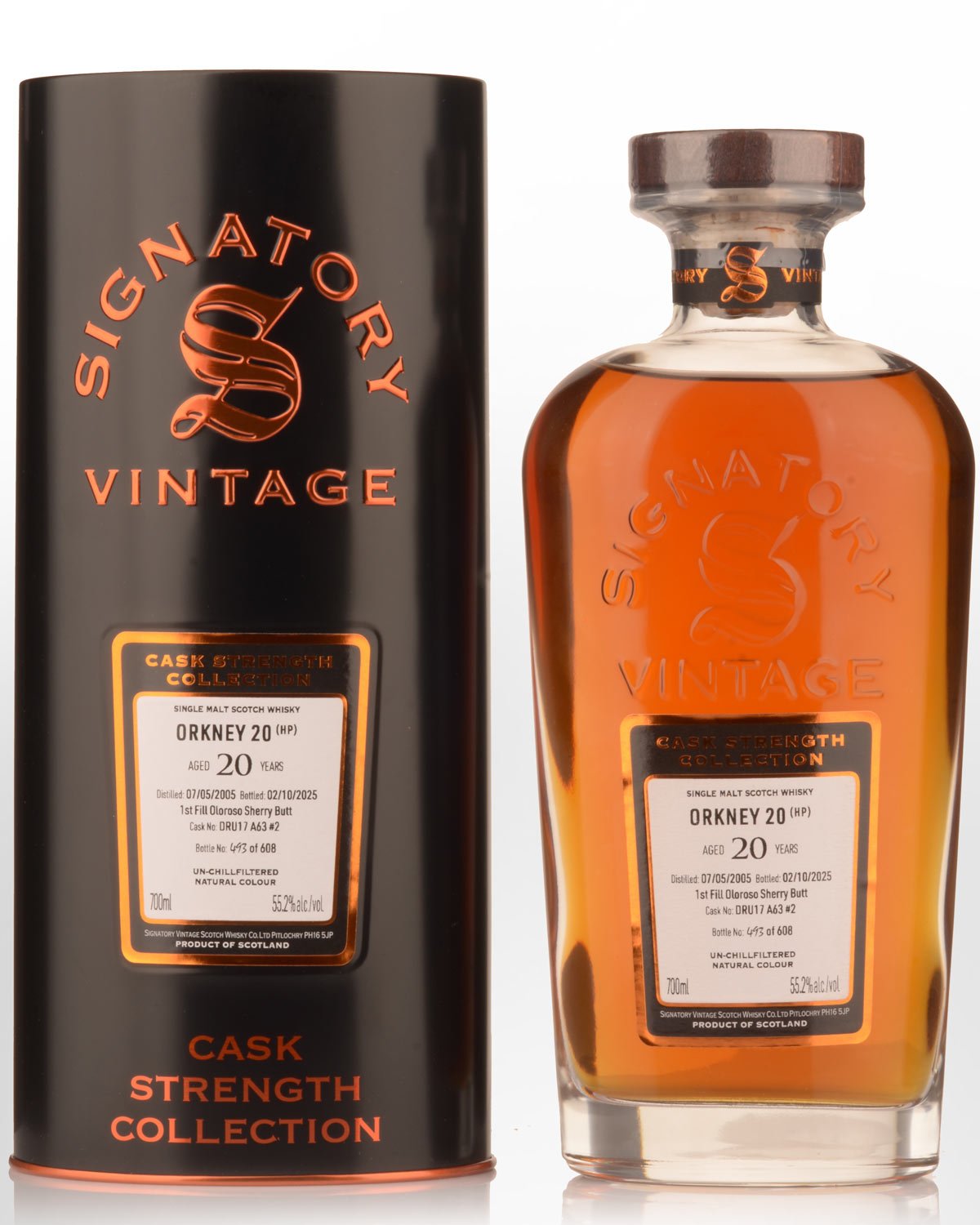 2005 Signatory Vintage Orkney 20 (HP) Cask No: DRU 17/A63 #2 20 Year Old Cask Strength Single Malt Scotch Whisky (700ml)