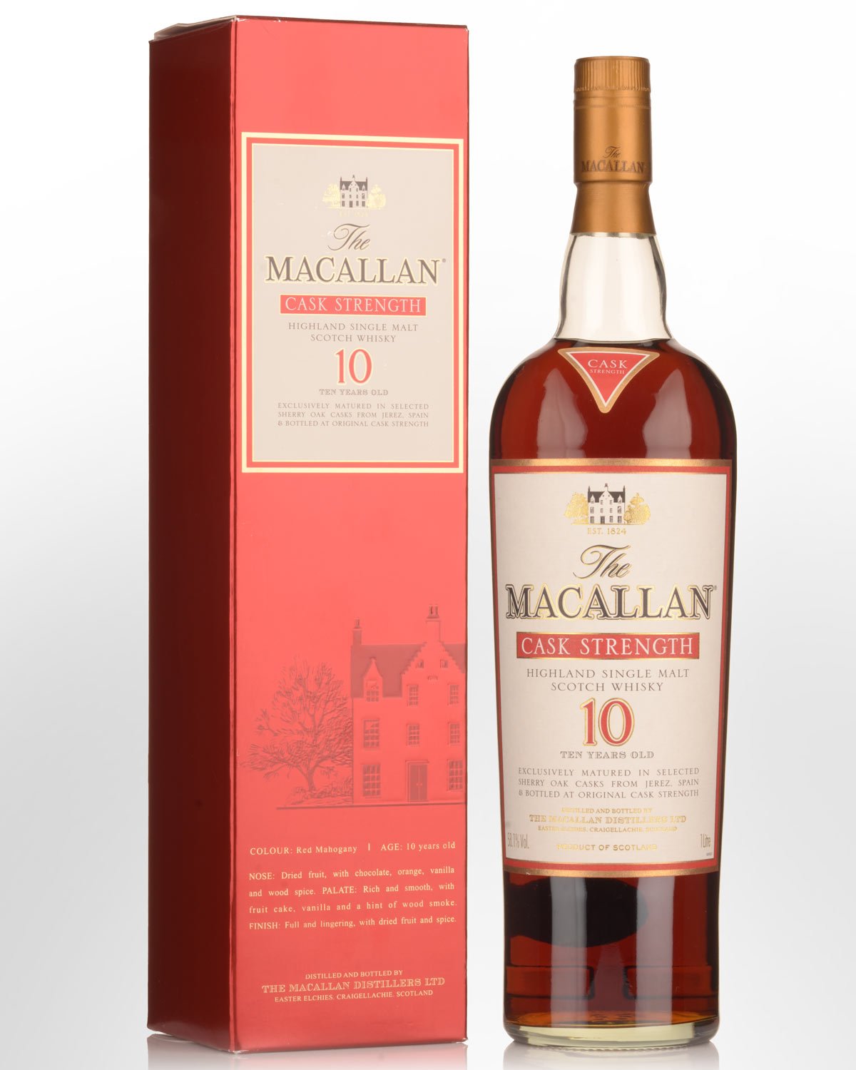 The Macallan 10 Year Old Cask Strength Single Malt Scotch Whisky (1000ml)