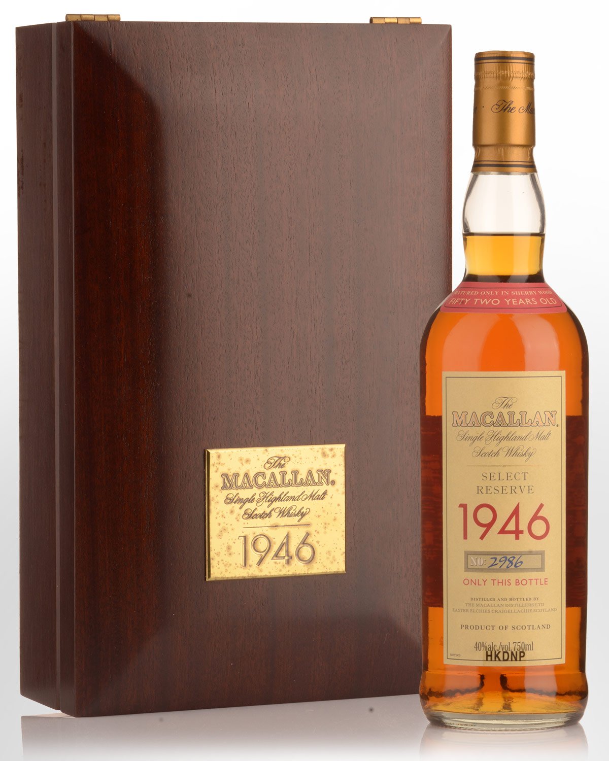 1946 The Macallan Select Reserve 52 Year Old Single Malt Scotch Whisky (750ml)