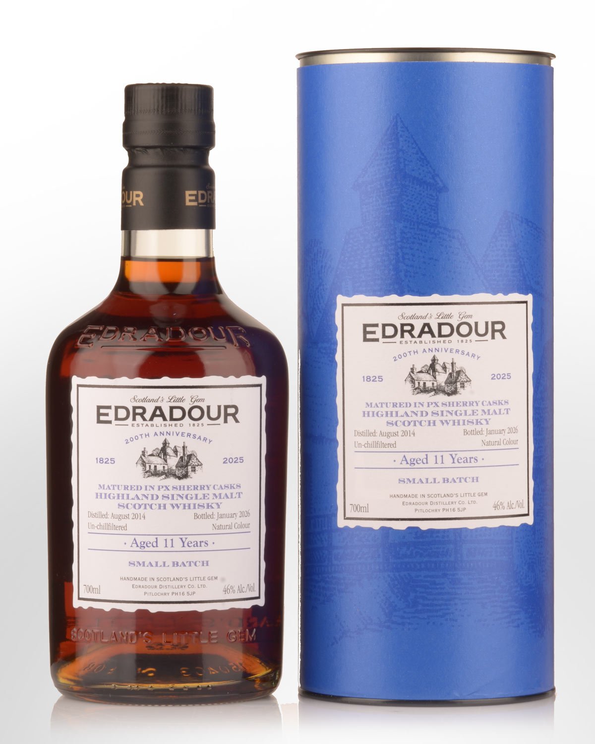 2014 Edradour 200th Anniversary 11 Year Old PX Sherry Cask Small Batch Single Malt Scotch Whisky (700ml)