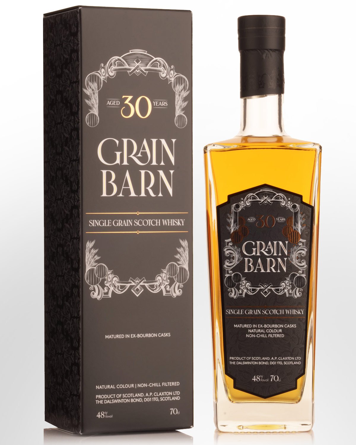 Claxton's Grain Barn 30 Year Old Single Grain Scotch Whisky (700ml)
