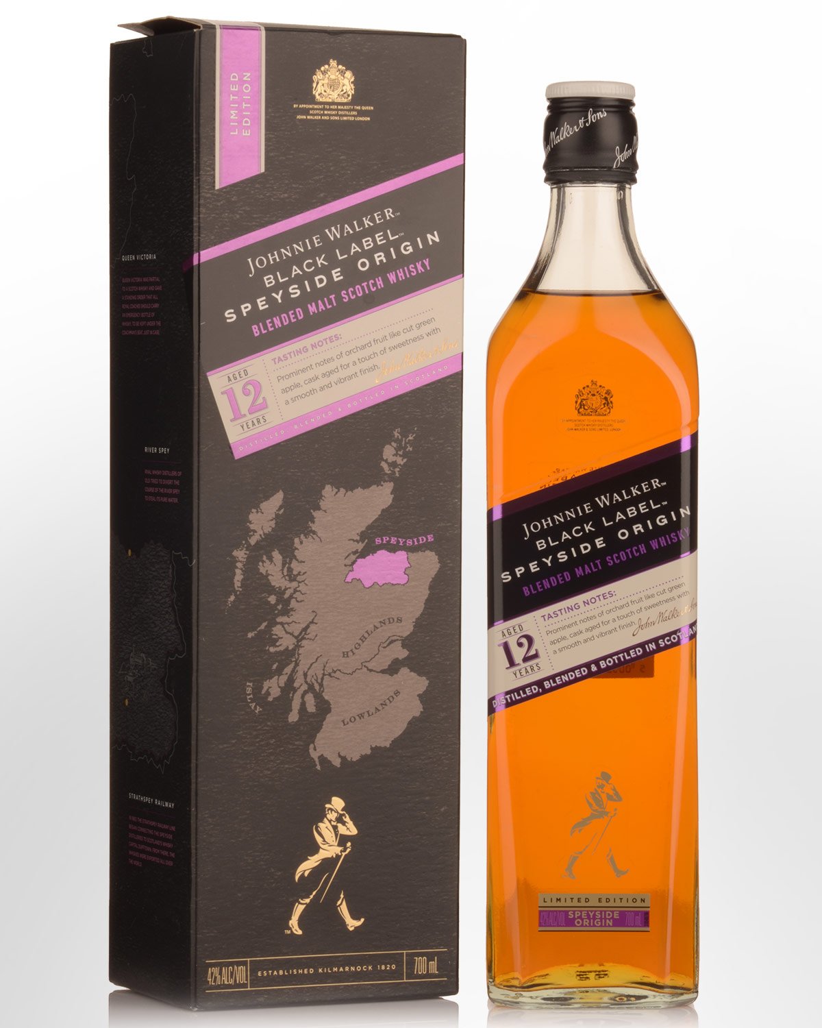 Johnnie Walker Black Label 12 Year Old Speyside Origin Blended Malt Scotch Whisky (700ml)