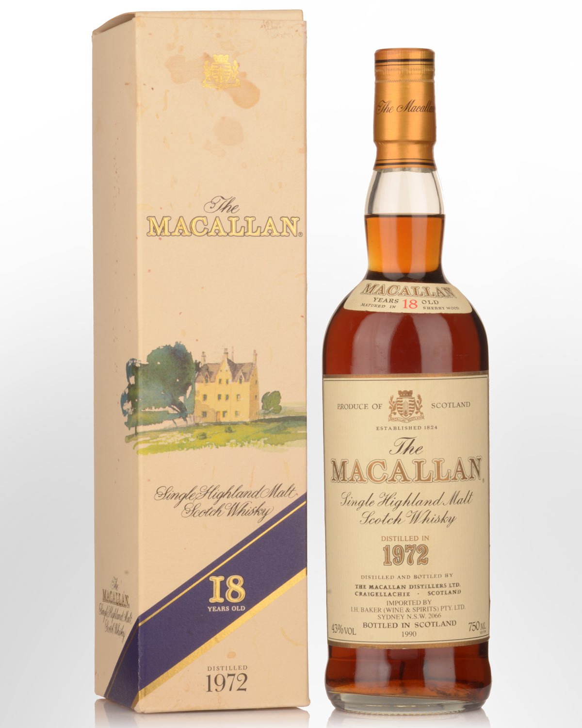 1972 The Macallan 18 Year Old Single Malt Scotch Whisky (750ml)