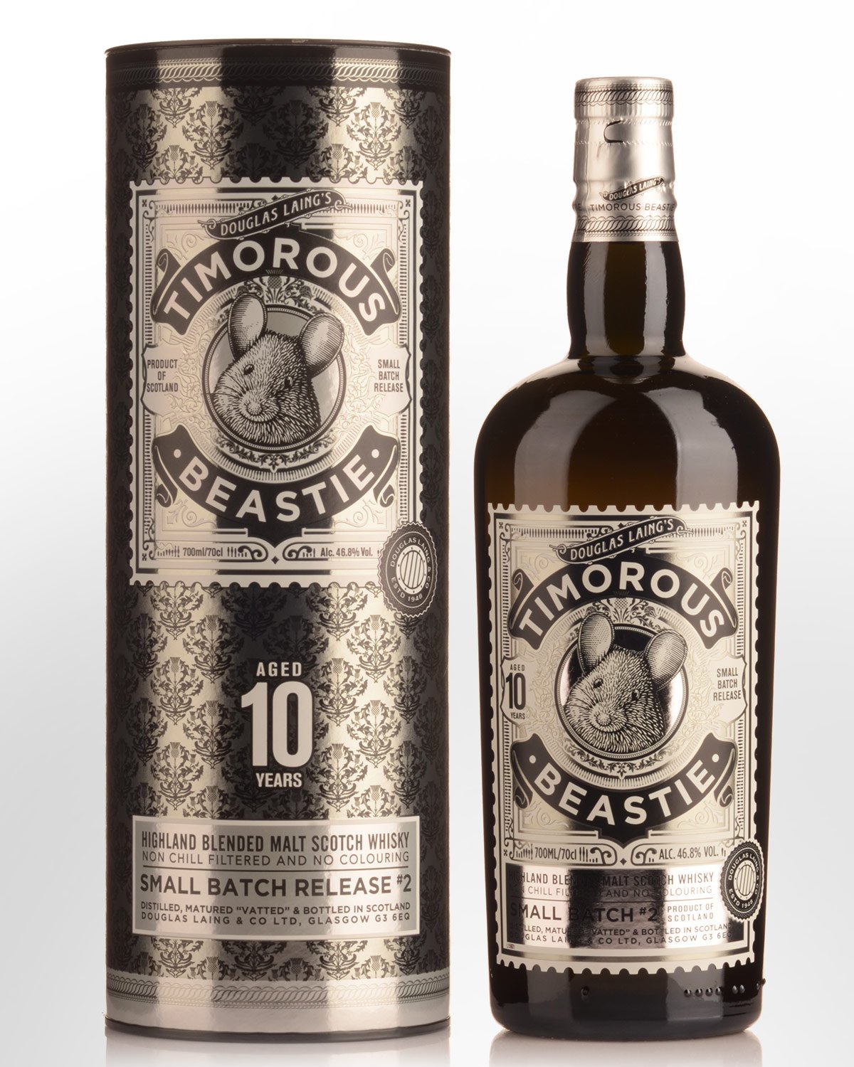 Douglas Laing's Timorous Beastie 10 Year Old Highland Blended Malt Scotch Whisky (700ml)
