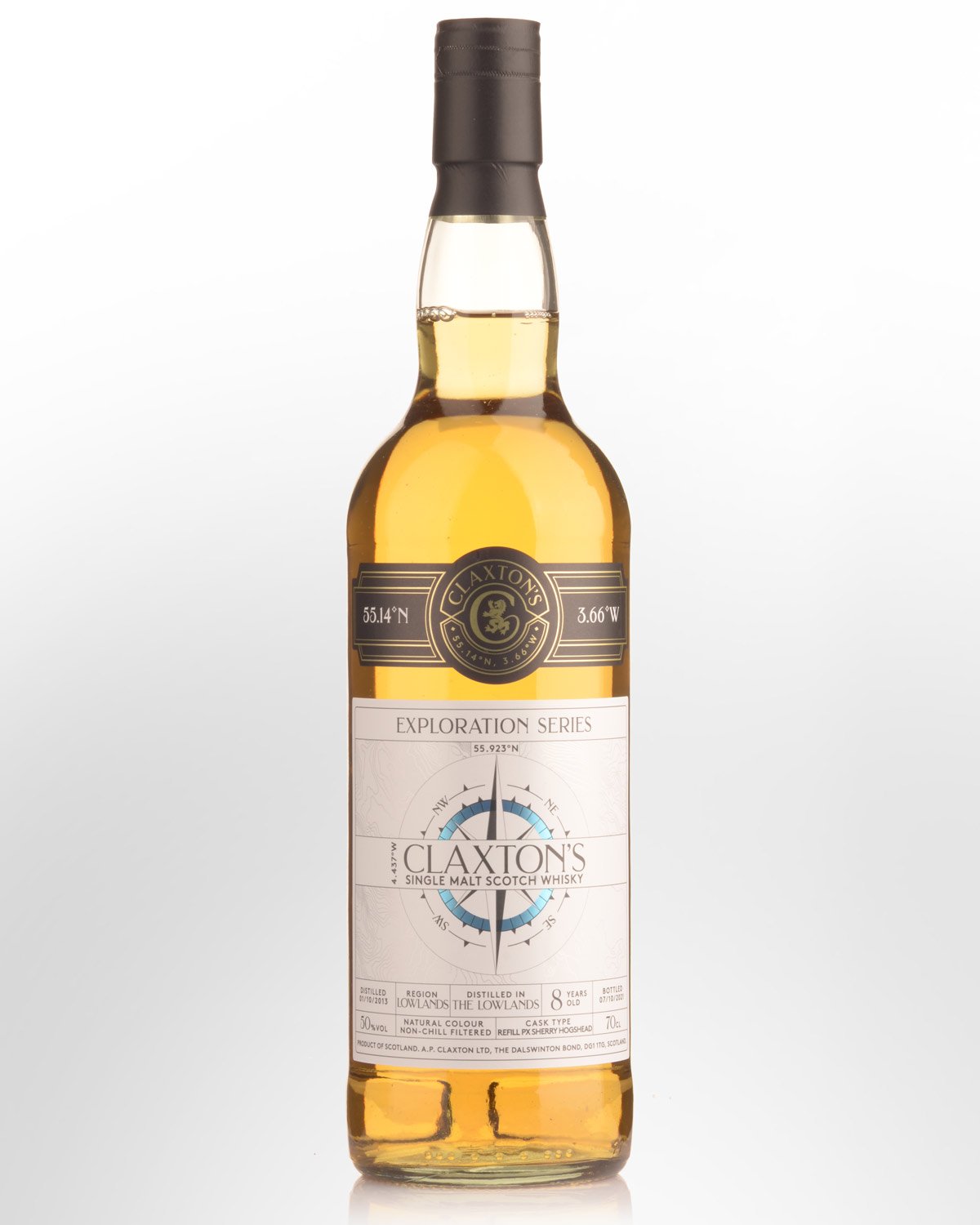 Claxton's Exploration Series Lowlands 8 Year Old Single Malt Scotch Whisky (700ml)