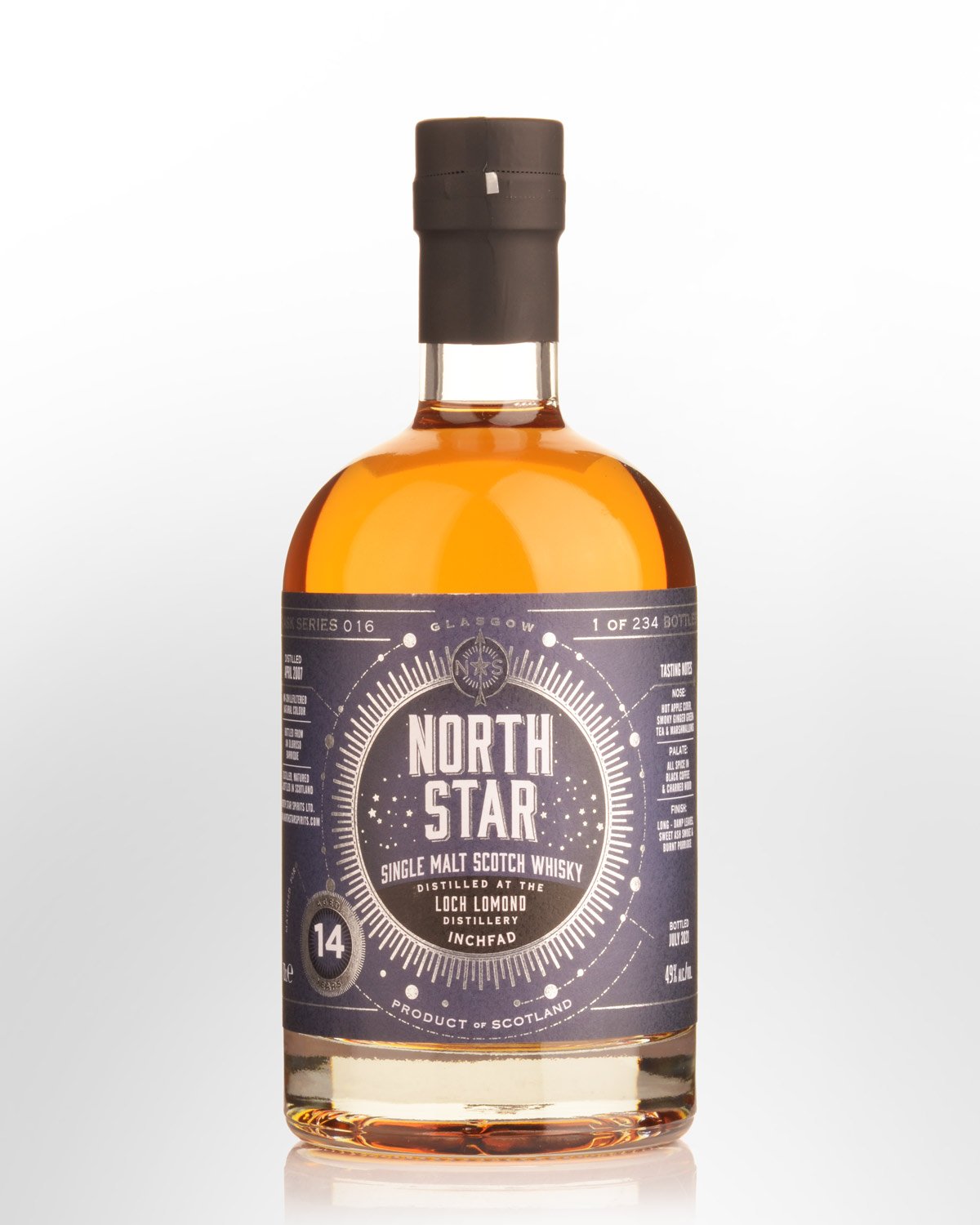 2007 North Star Inchfad (Loch Lomond) 14 Year Old Single Malt Scotch Whisky (700ml)