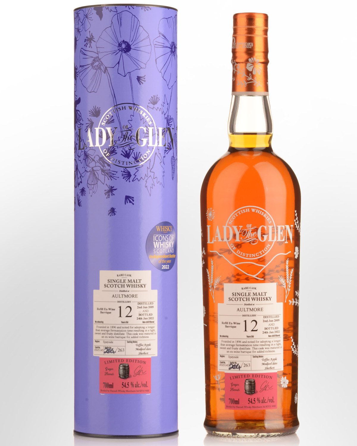 2009 Lady of the Glen Aultmore Single Cask #305145 12 Year Old Cask Strength Single Malt Scotch Whisky (700ml)