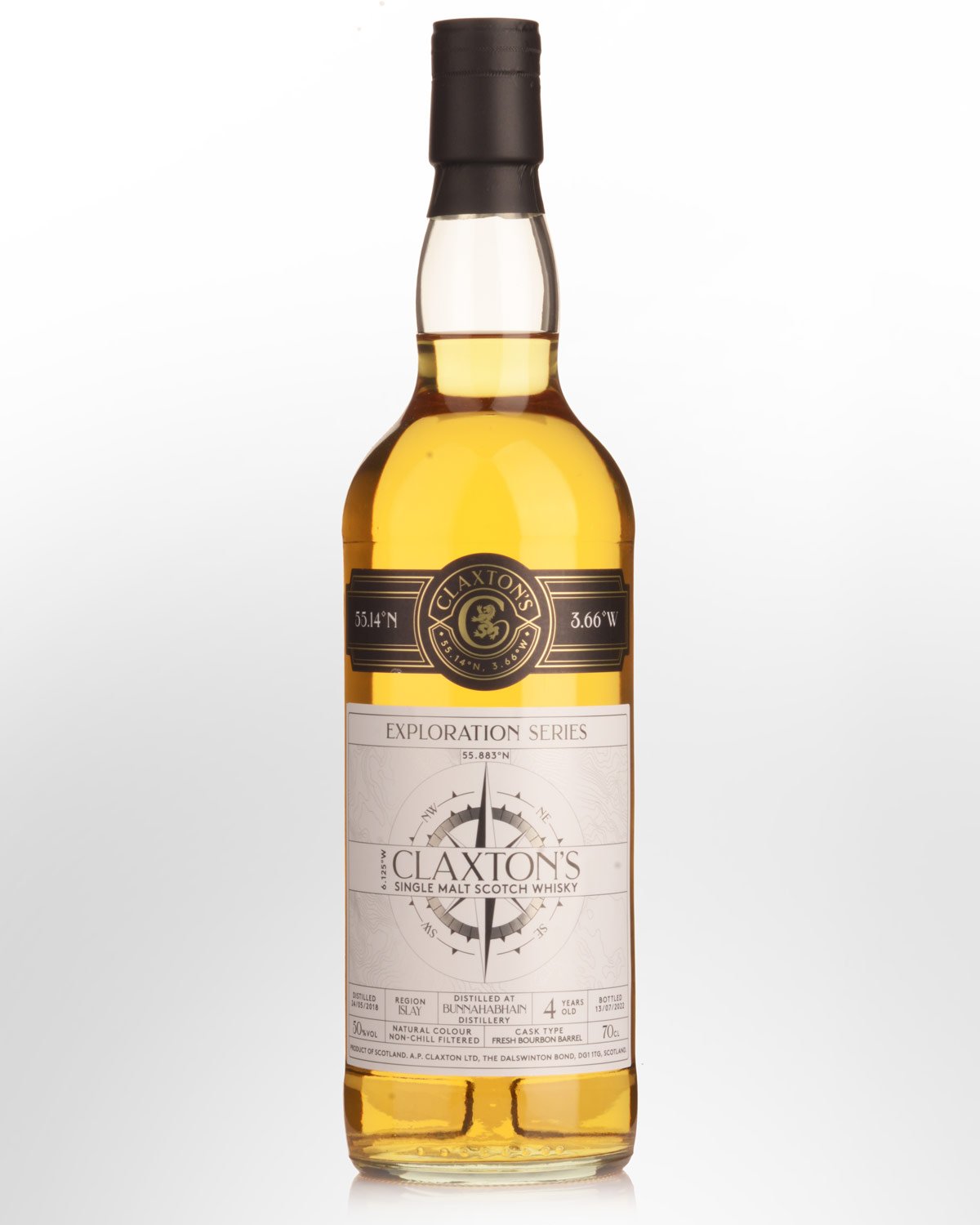 2018 Claxton's Exploration Series Bunnahabhain 4 Year Old Single Cask Single Malt Scotch Whisky (700ml)