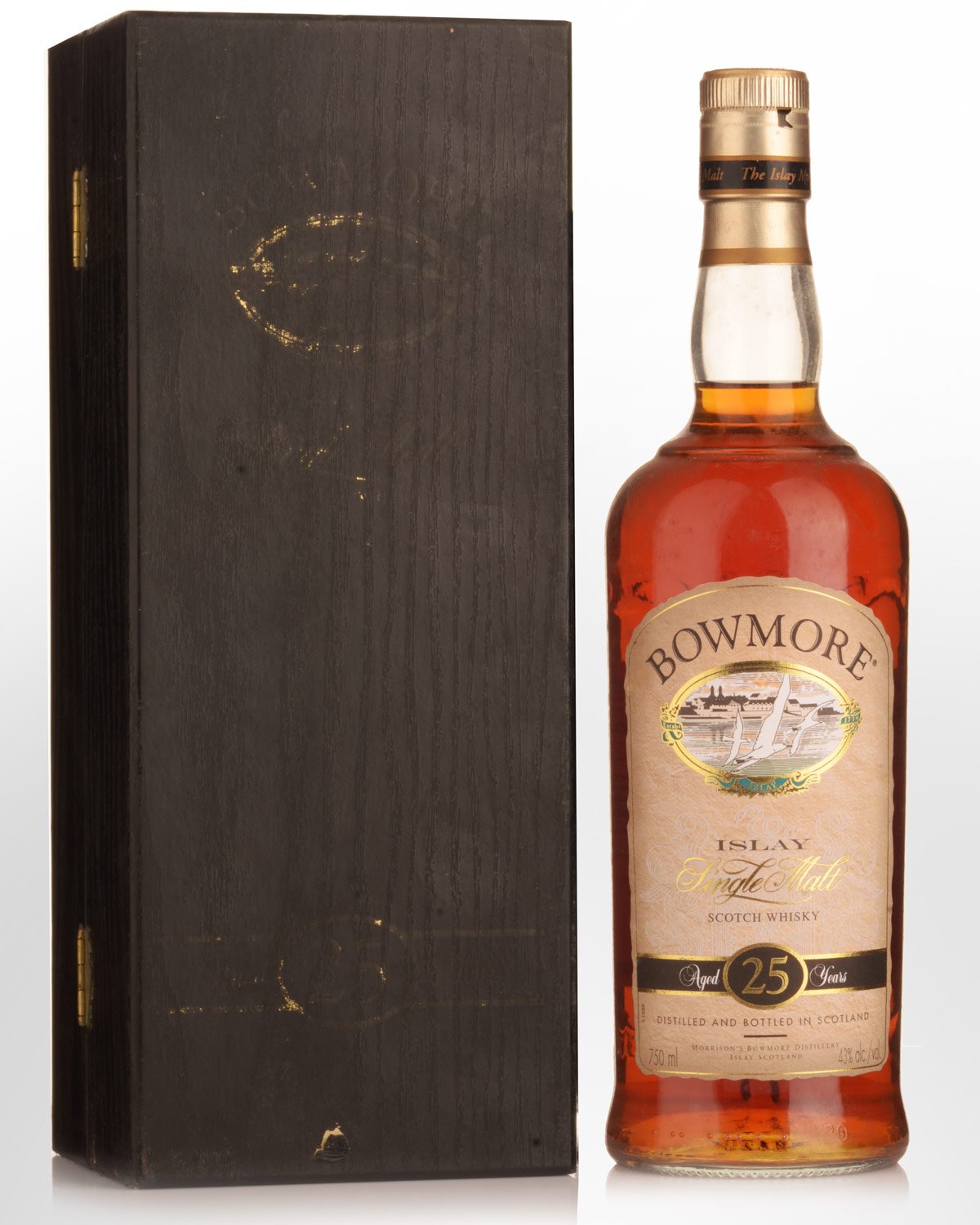 Bowmore 25 Year Old Single Malt Scotch Whisky (750ml) - Older bottling