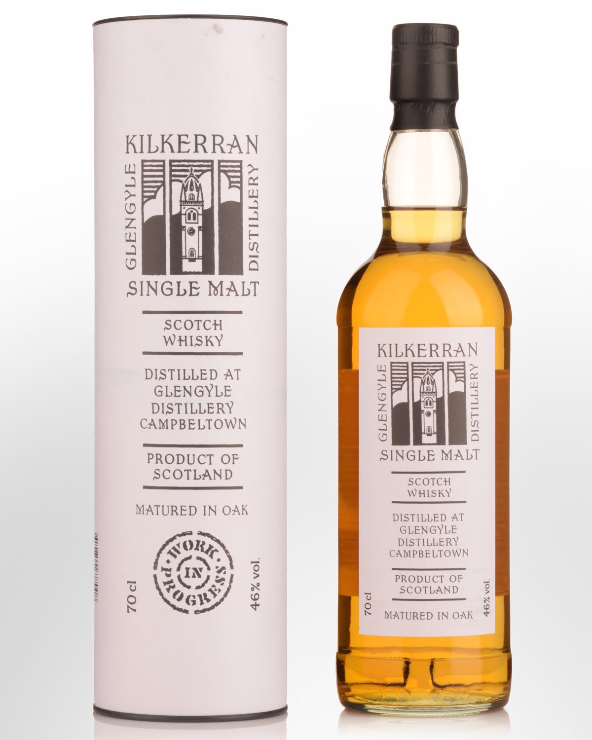 Glengyle Distillery Kilkerran Work in Progress White Label 1st Release Single Malt Scotch Whisky (700ml)