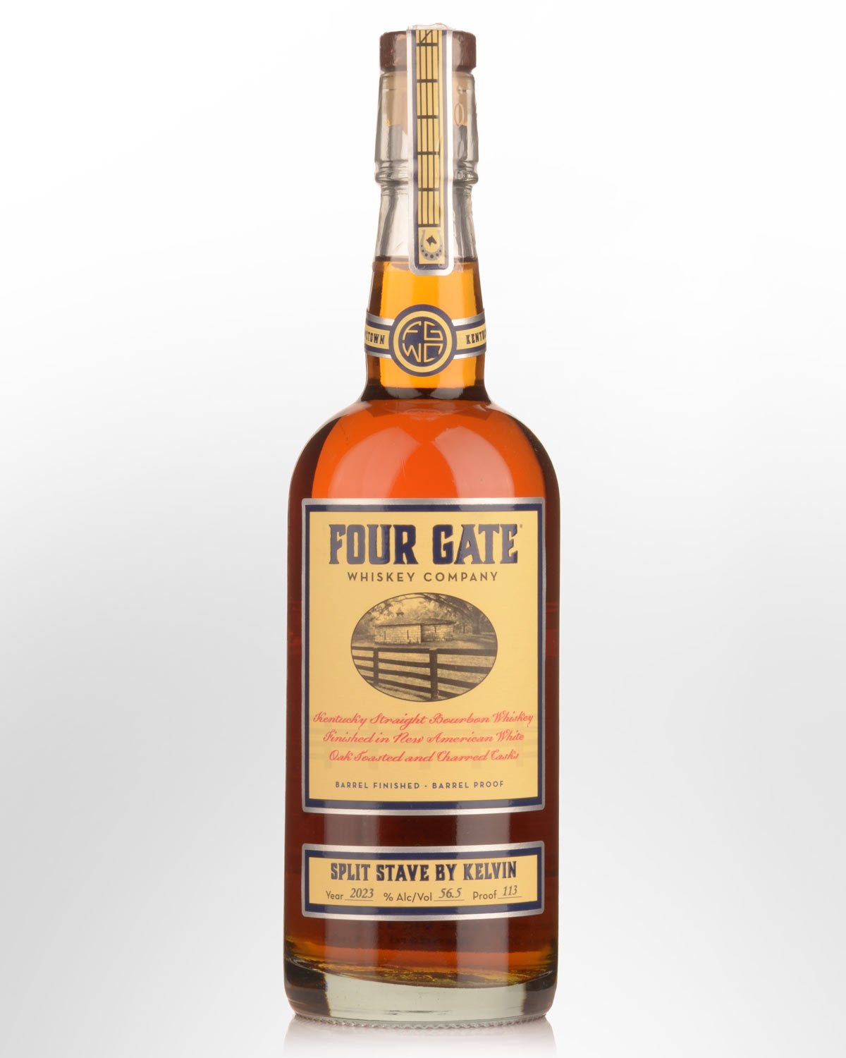 Four Gate Whiskey Company Split Stave By Kelvin Barrel Proof Straight Bourbon Whiskey (750ml)