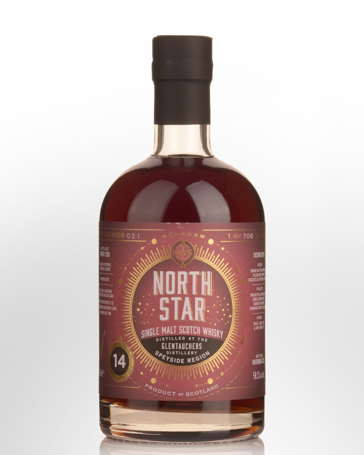 2008 North Star Glentauchers 14 Year Old Single Malt Scotch Whisky (700ml)