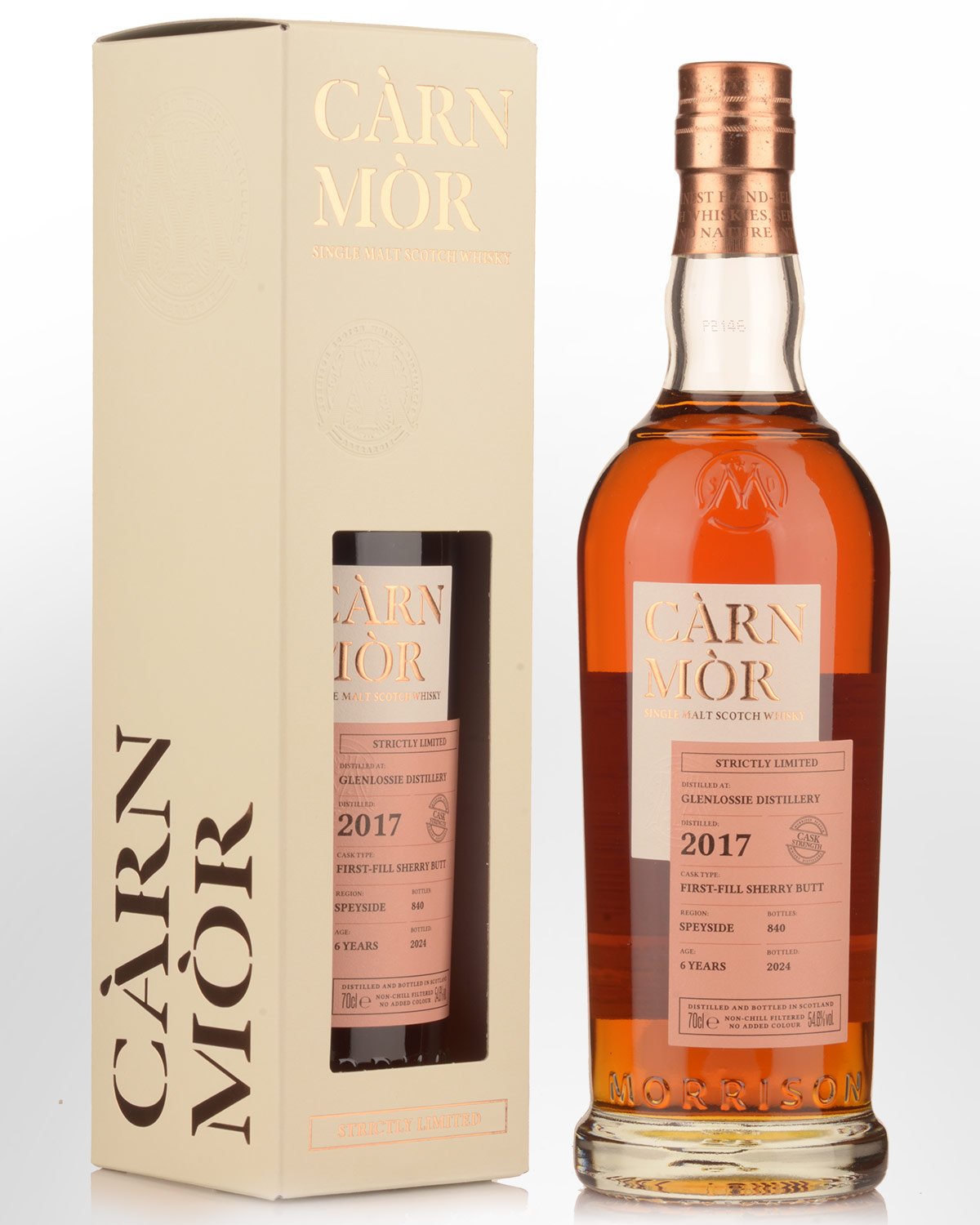 2017 Carn Mor Strictly Limited Glenlossie 6 Year Old Cask Strength Single Malt Scotch Whisky (700ml)
