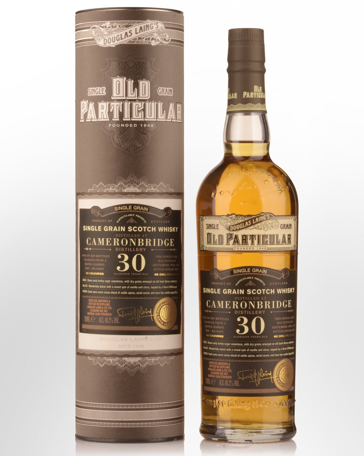 1992 Douglas Laing & Co. Old Particular Single Cask Cameronbridge 30 Year Old Cask Strength Single Grain Scotch Whisky (700ml)