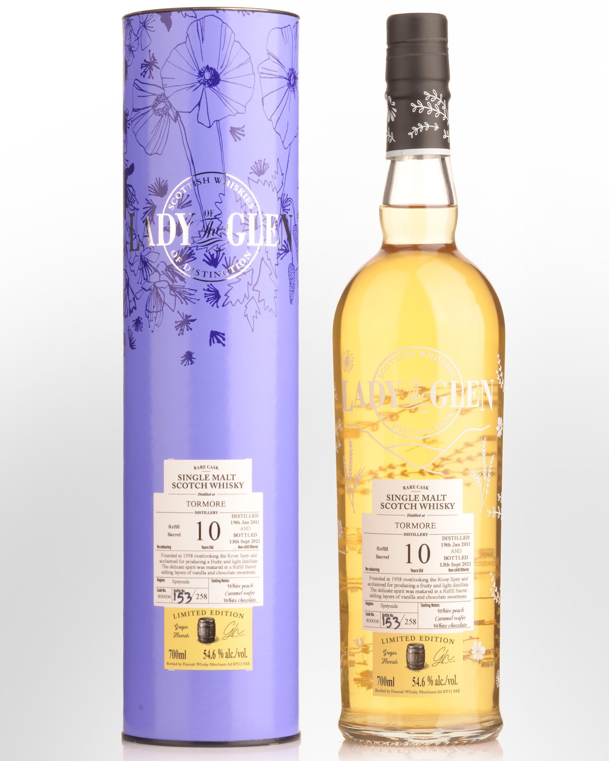 2011 Lady of the Glen Tormore Single Cask #800006 10 Year Old Cask Strength Single Malt Scotch Whisky (700ml)
