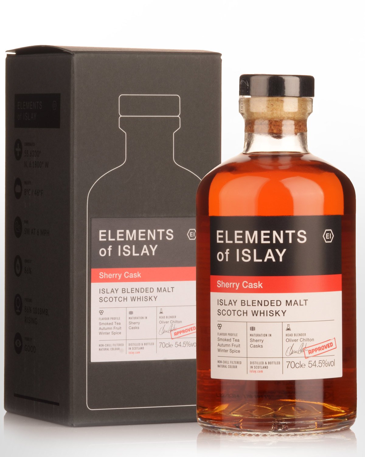 Elements of Islay Sherry Cask Cask Strength Blended Malt Scotch Whisky (700ml)