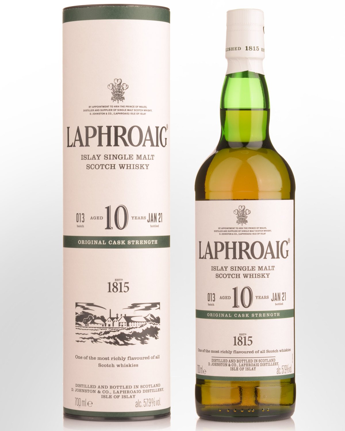 Laphroaig 10 Year Old Cask Strength Single Malt Scotch Whisky (700ml) - Batch 13