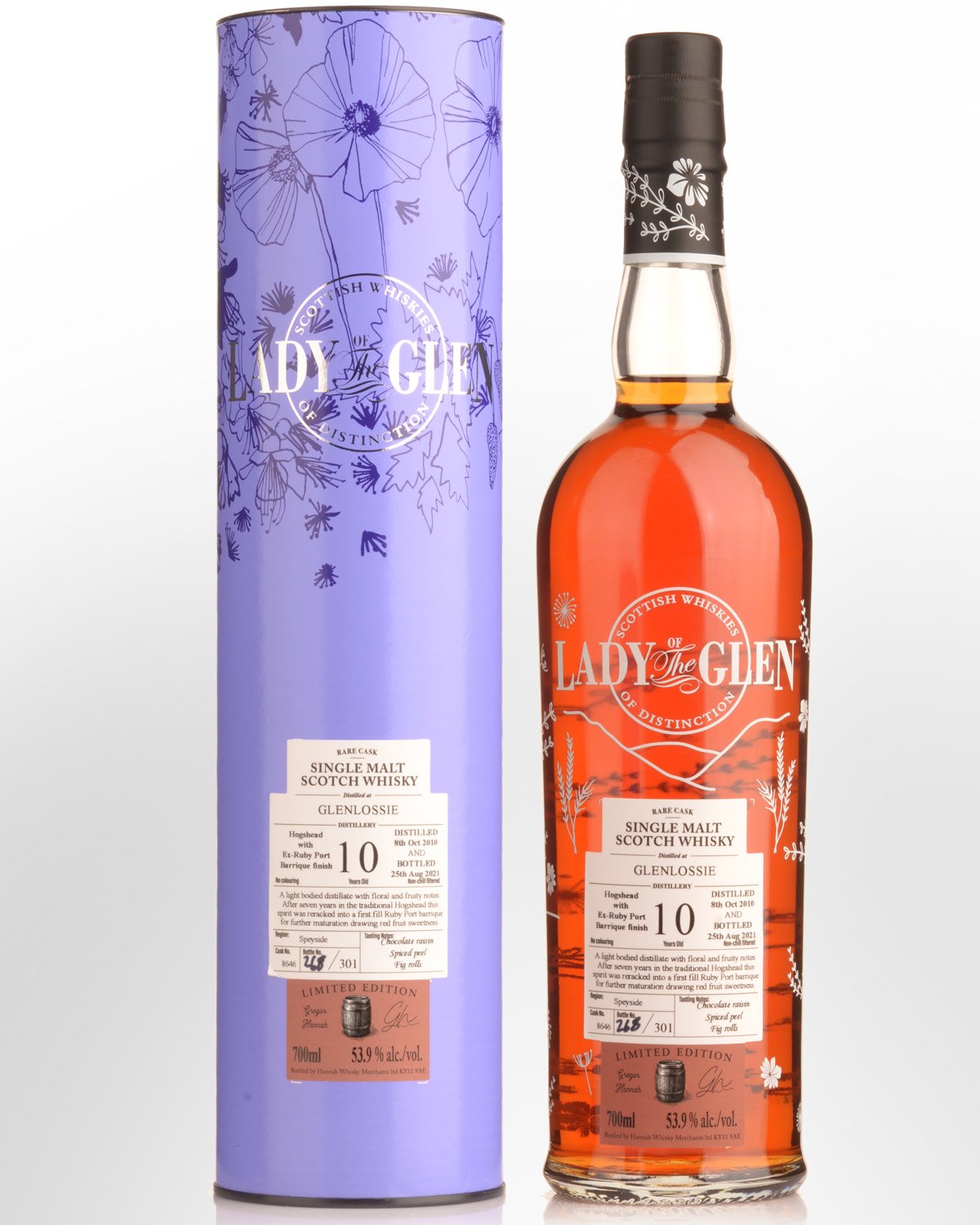2010 Lady of the Glen Glenlossie Single Cask #8646 10 Year Old Cask Strength Single Malt Scotch Whisky (700ml)