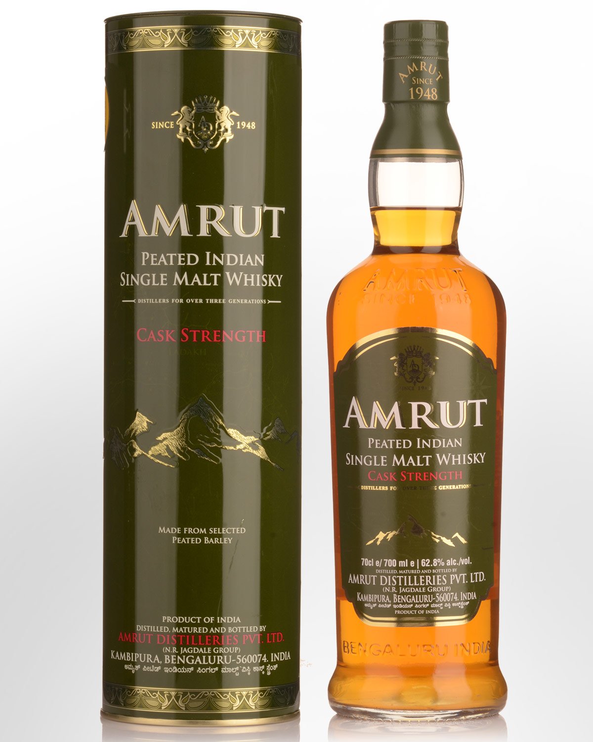 Amrut Peated Cask Strength Indian Single Malt Whisky (700ml)