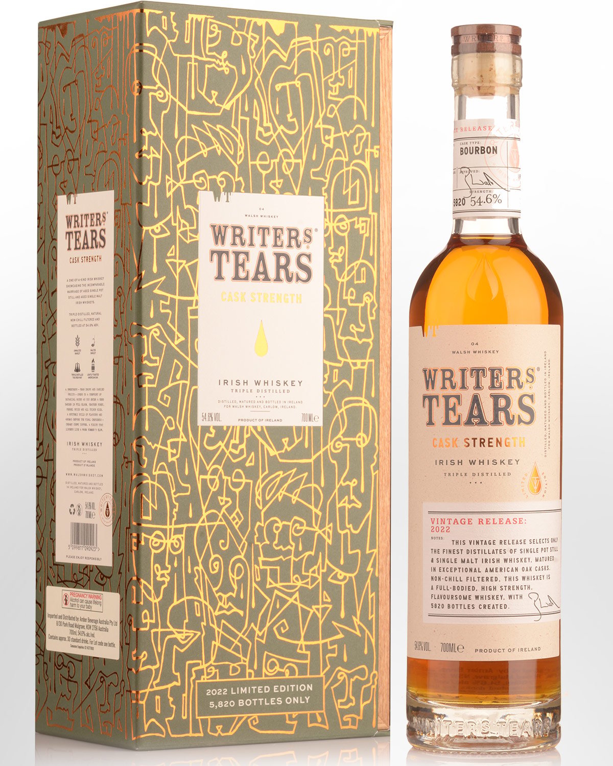 Writers Tears Cask Strength Irish Whiskey (700ml)
