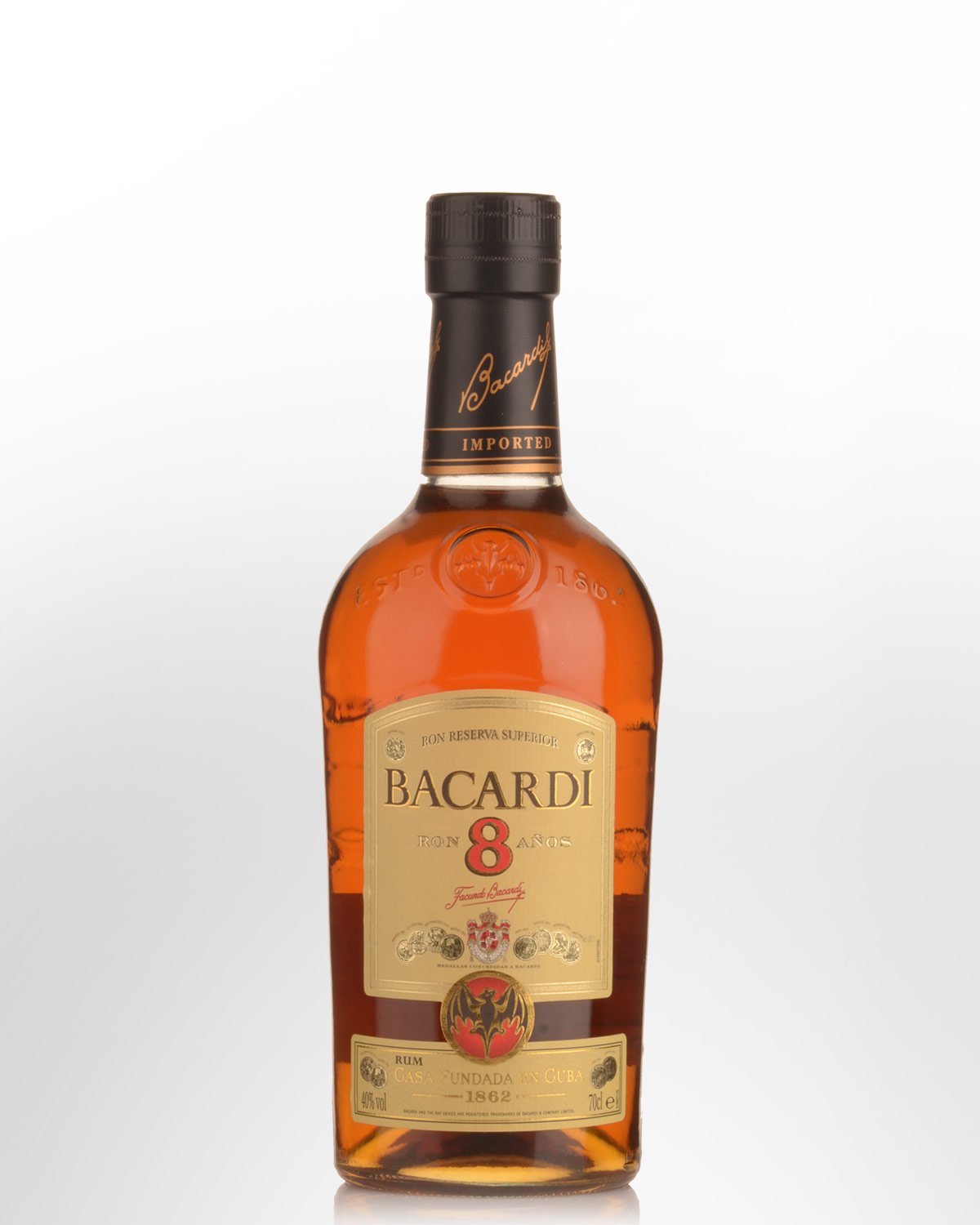Bacardi 8 Year Old Rum (700ml) - Older Bottling