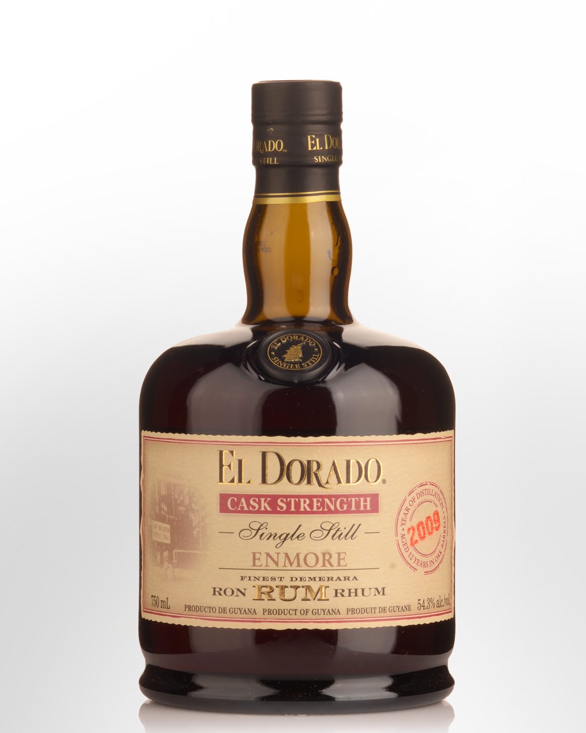 2009 El Dorado Enmore Single Still 12 Year Old Cask Strength Demerara Rum (750ml)