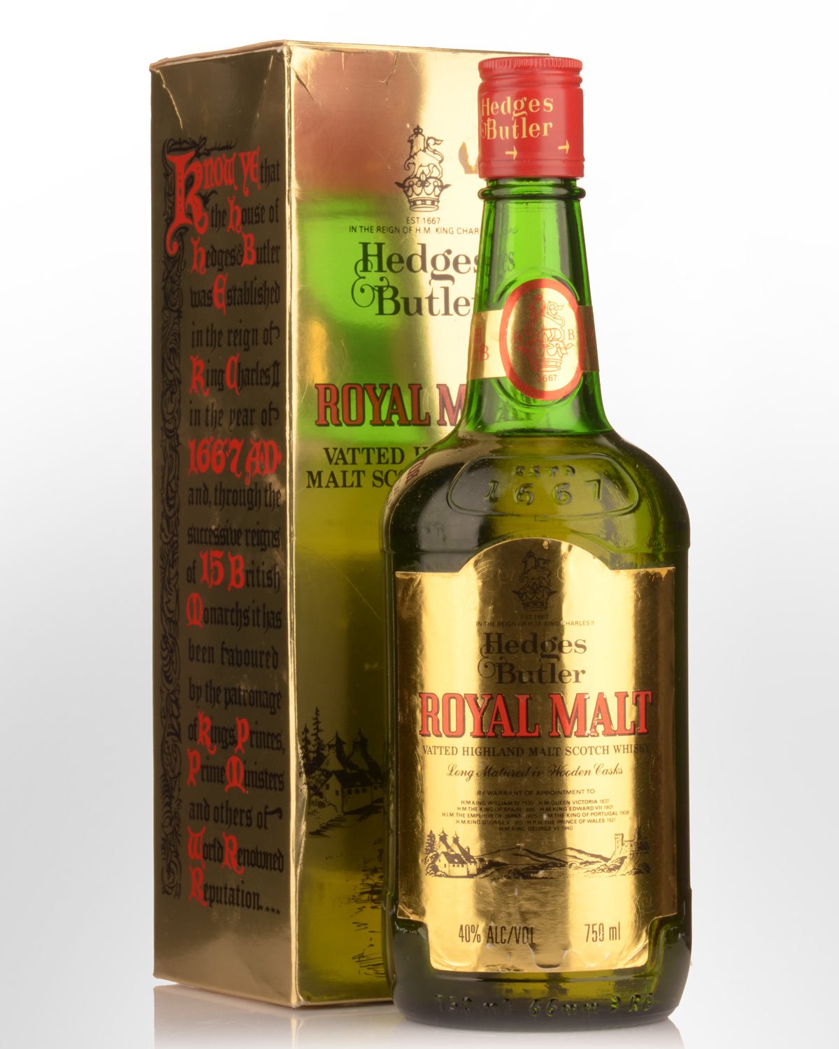 Hedges & Butler Royal Malt Vatted Highland Malt Whisky (750ml) - 1980s Bottling
