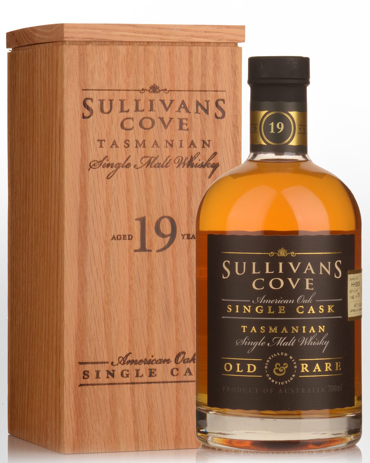 Sullivans Cove Single Cask HH0609 American Oak 19 Year Old Single Malt Australian Whisky (700ml)
