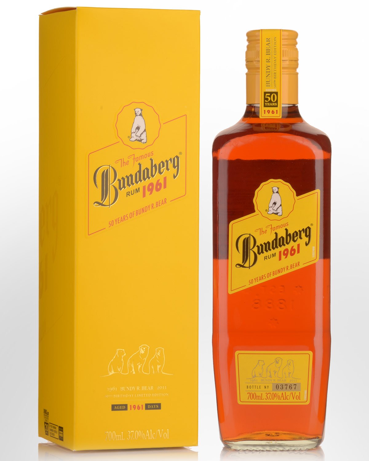 Bundaberg 1961 50th Anniversary (Yellow Box) Rum (700ml)