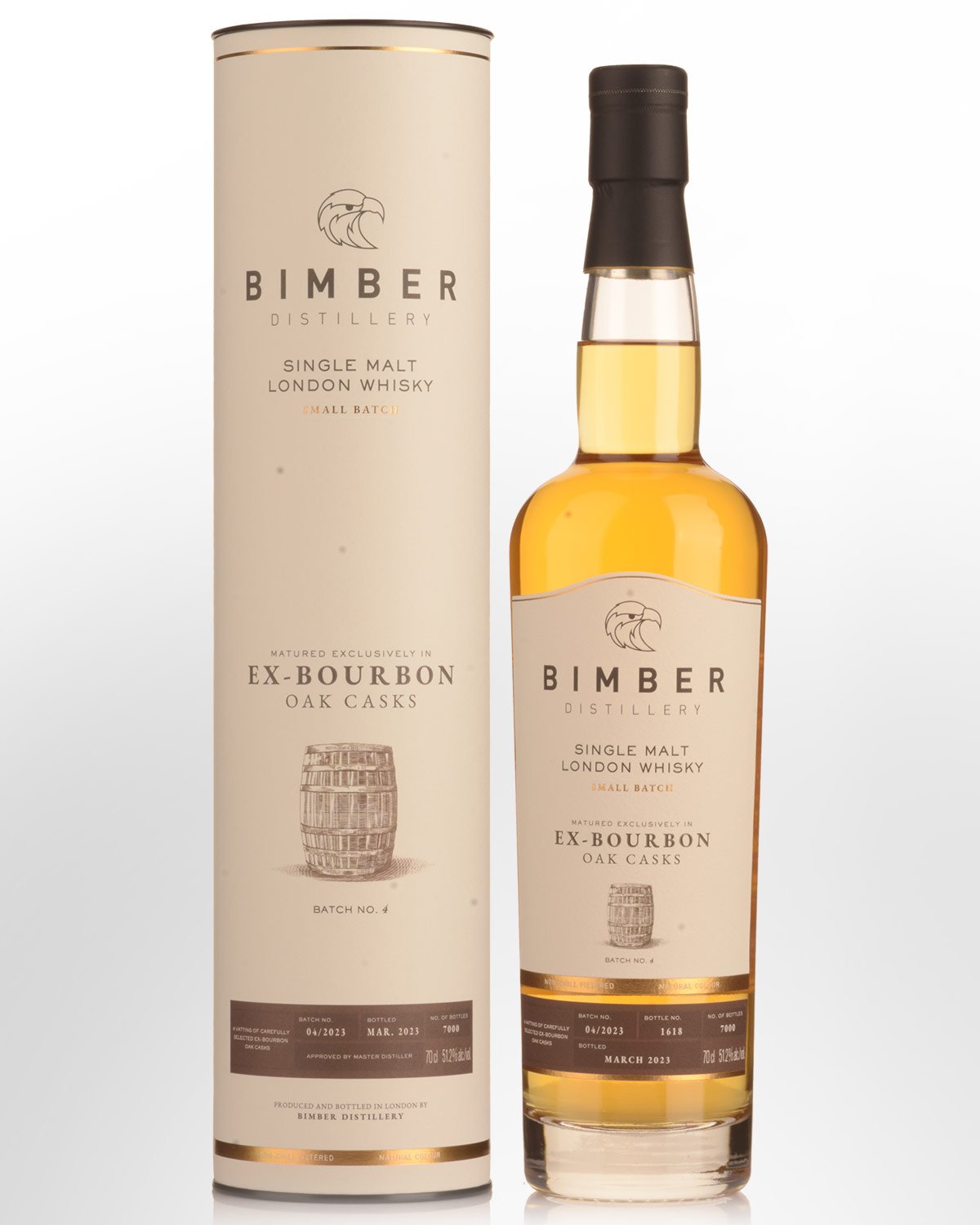 Bimber Ex-Bourbon Oak Casks Single Malt English Whisky (700ml) - Batch 4